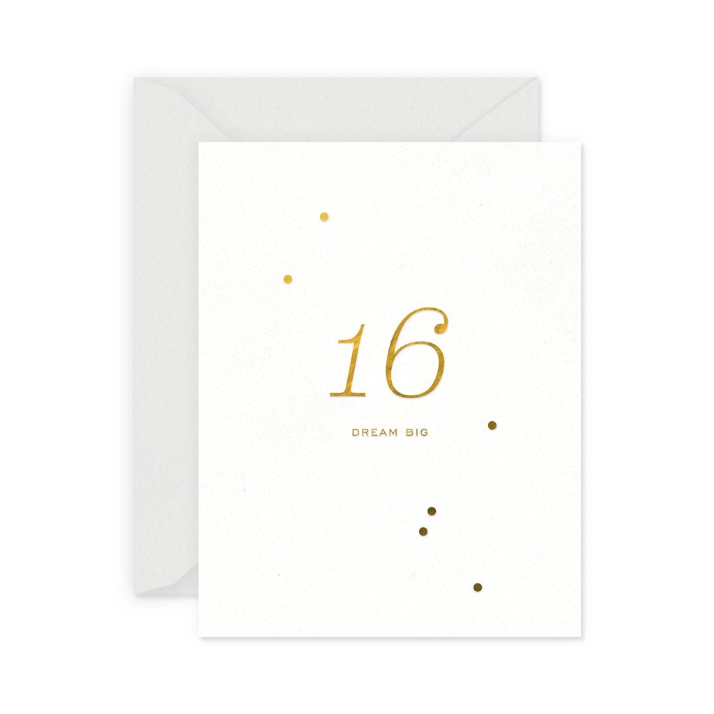 Milestone Birthday 16 Greeting Card