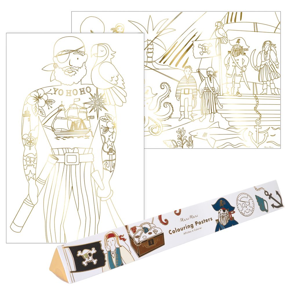 Pirate Coloring Poster
