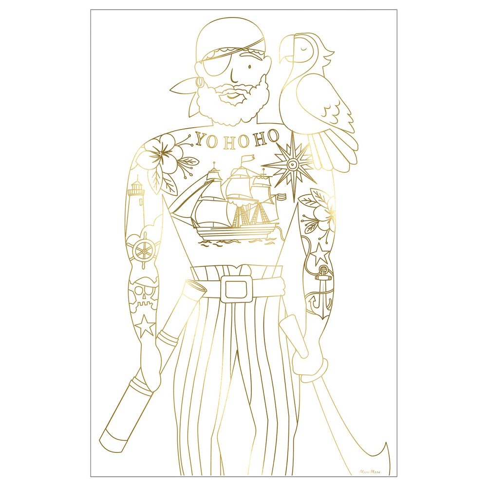 Pirate Coloring Poster