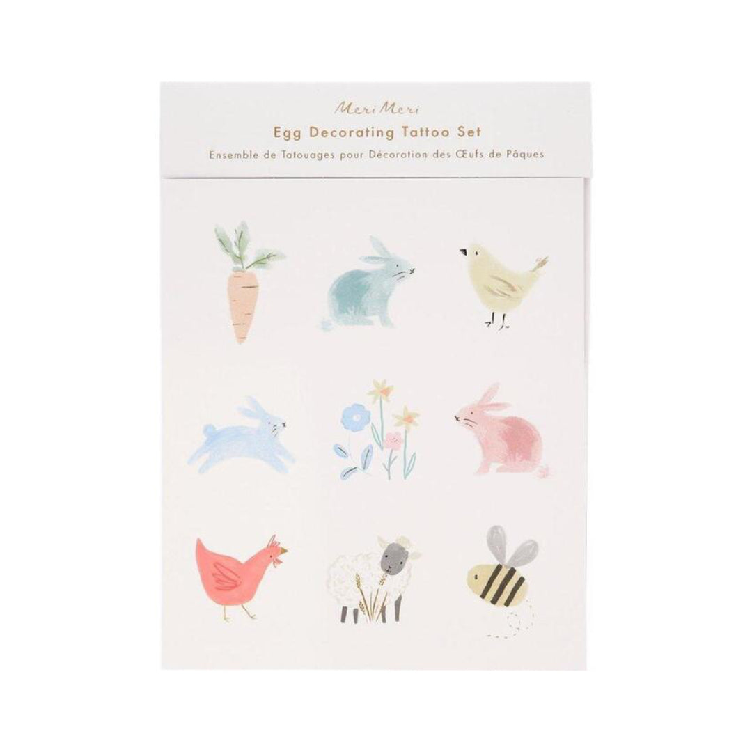Spring Bunny Egg Decorating Tattoo Kit