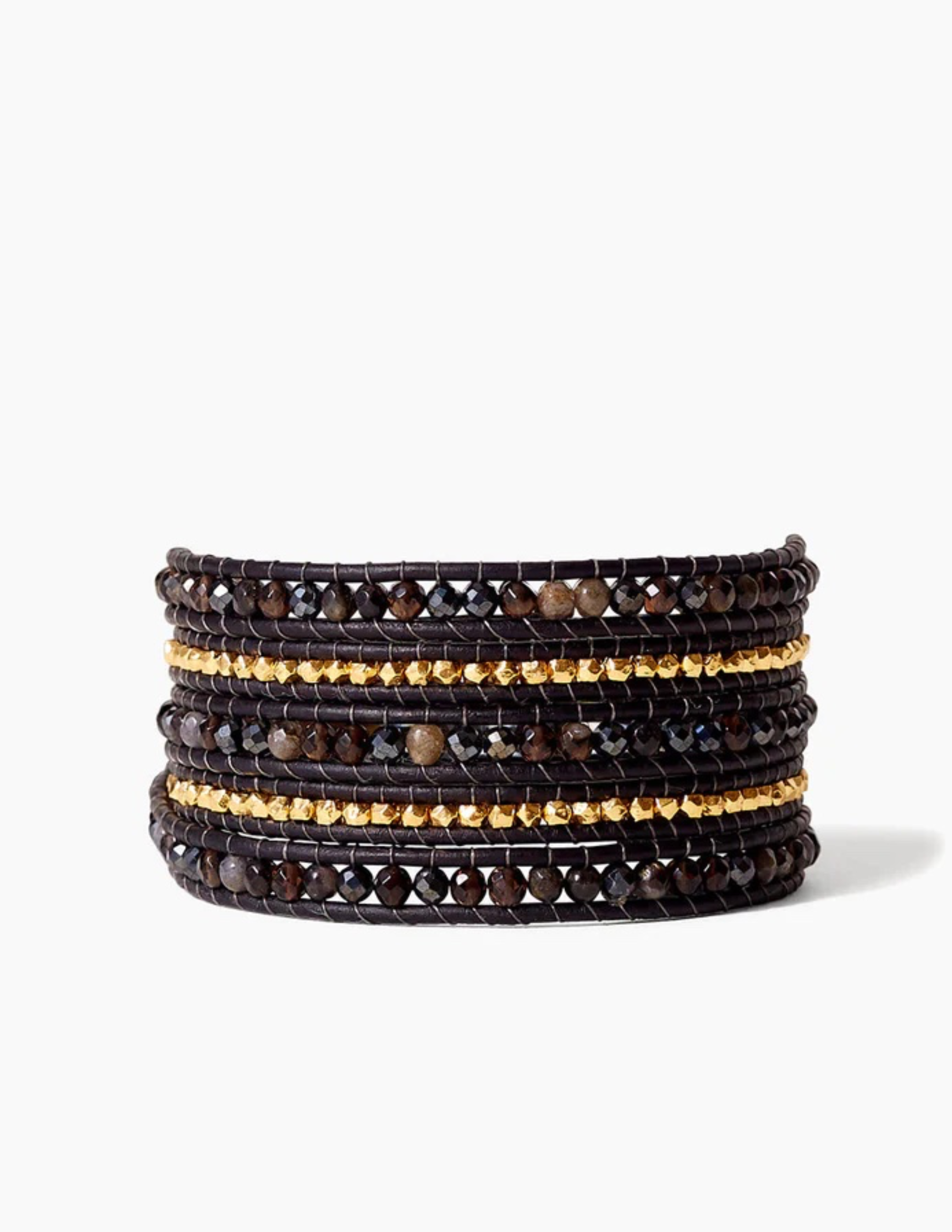 Smokey Mix Five Wrap Bracelet