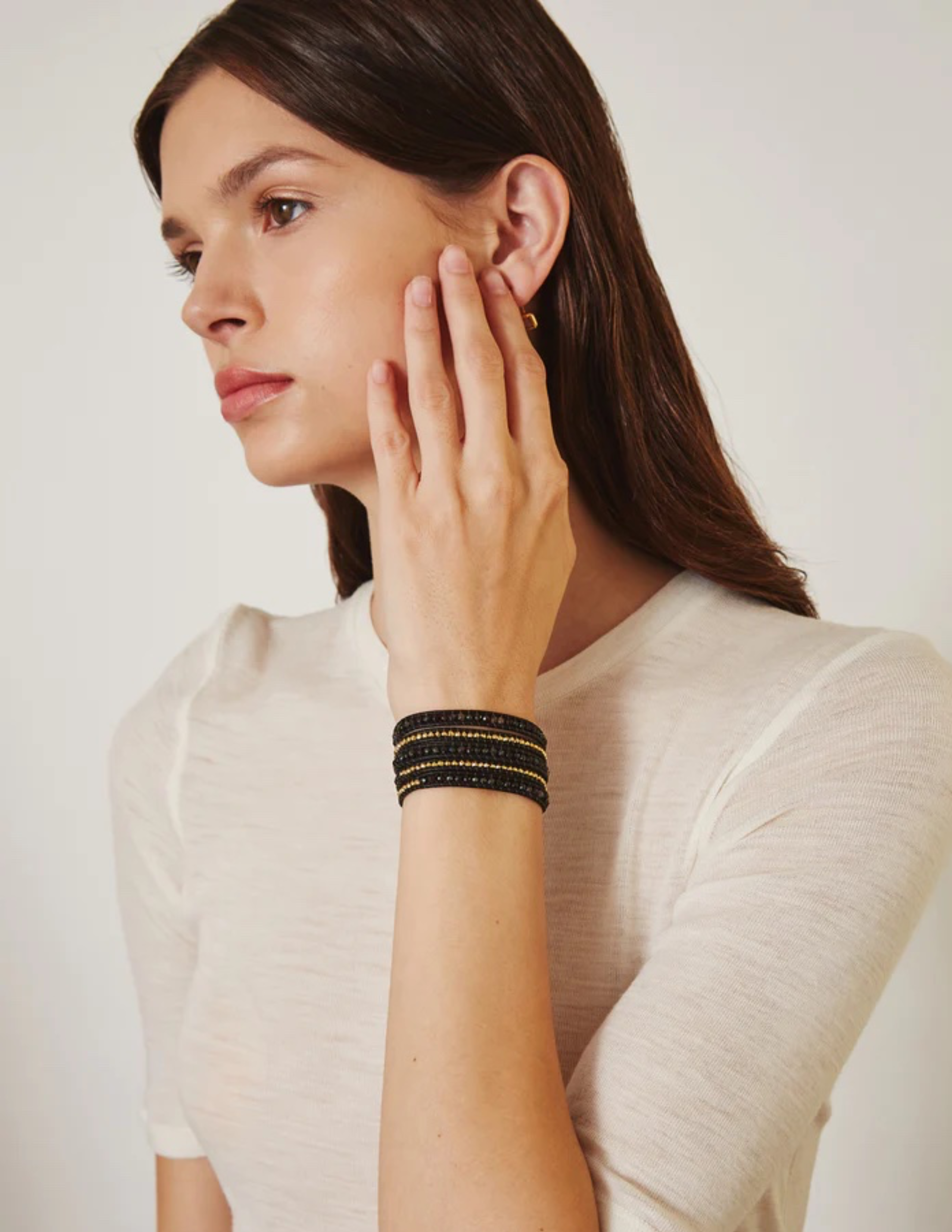 Smokey Mix Five Wrap Bracelet