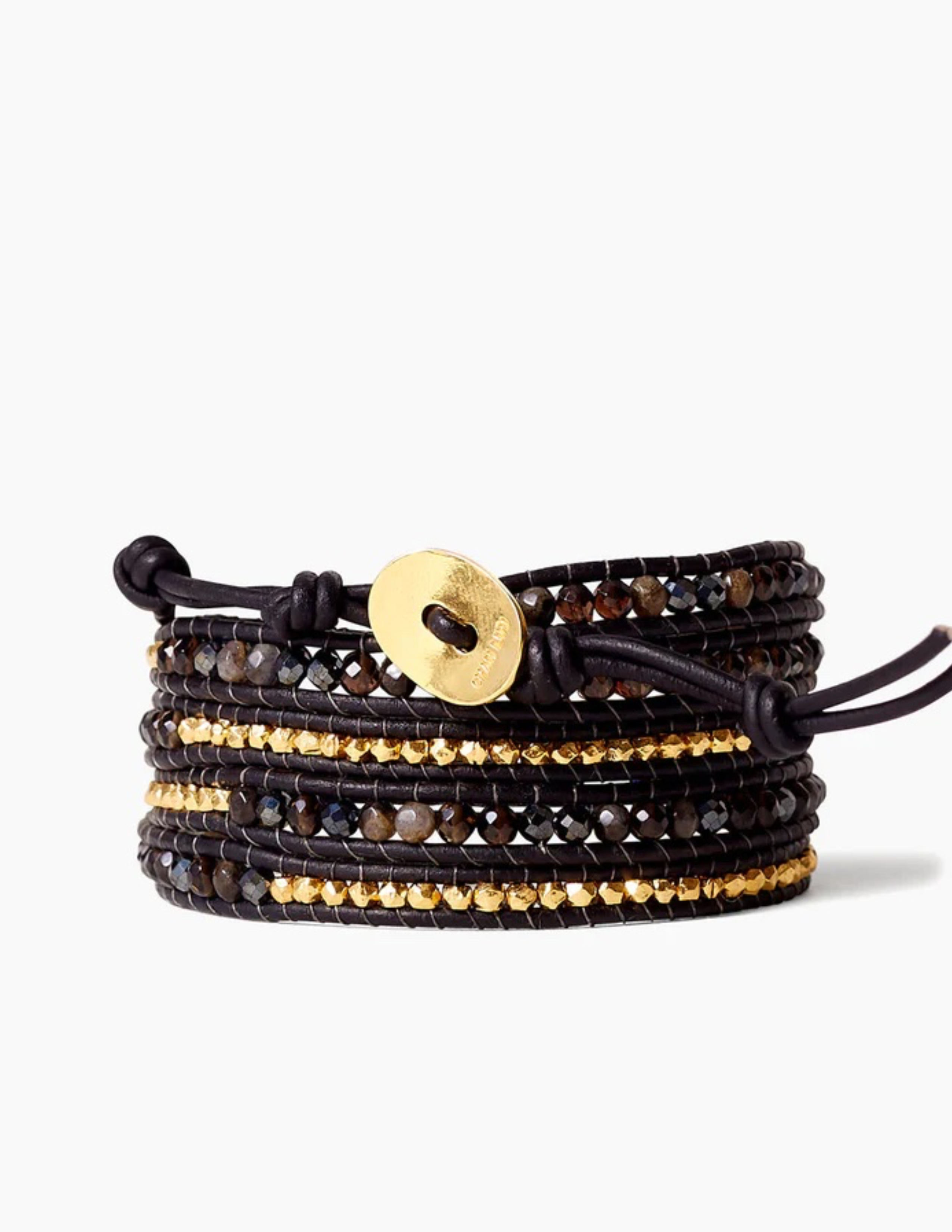 Smokey Mix Five Wrap Bracelet