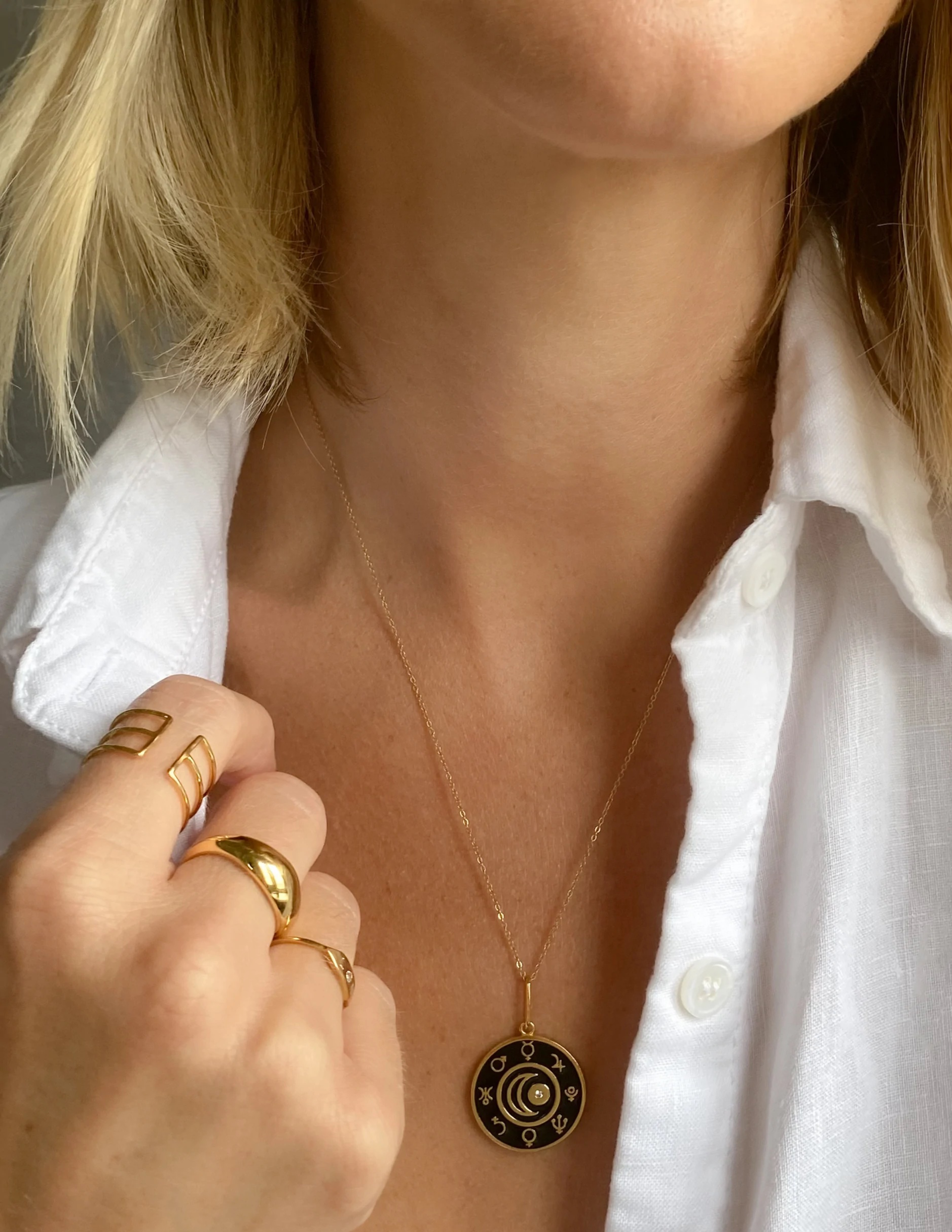 Alchemy White Enamel Charm