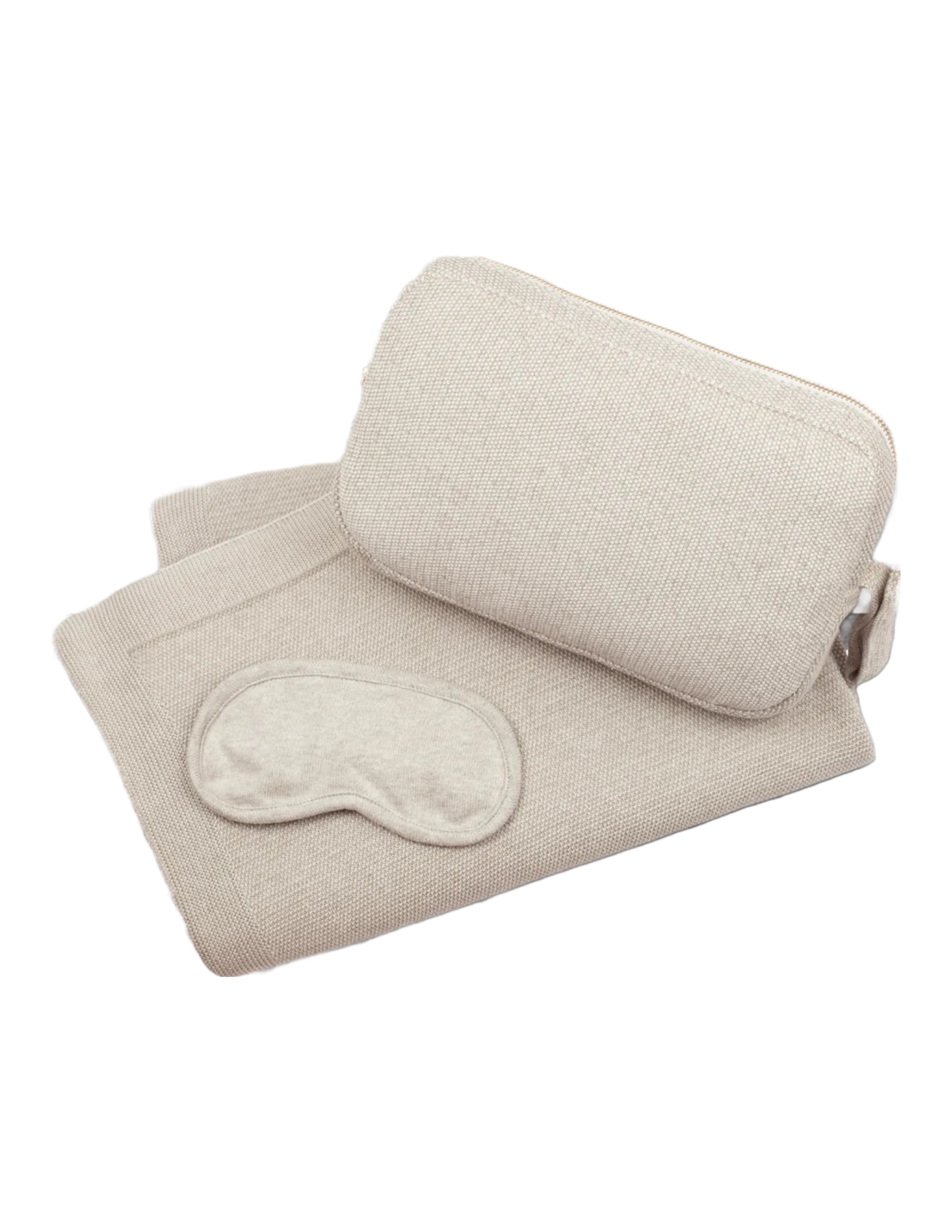 Shades Travel Blanket Set - Stone/Cream