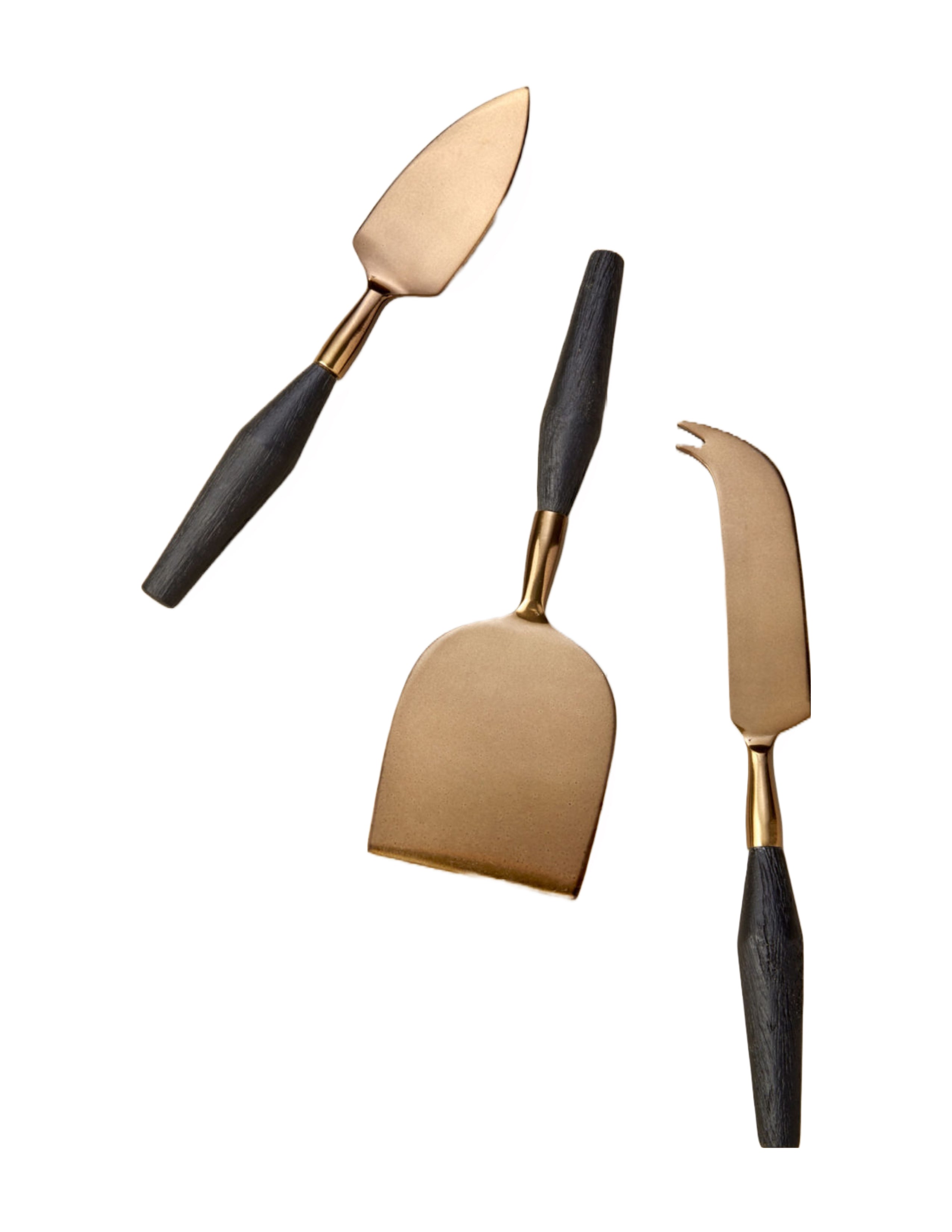 Arendal Aged Bronze Cheese Knife Set of 3
