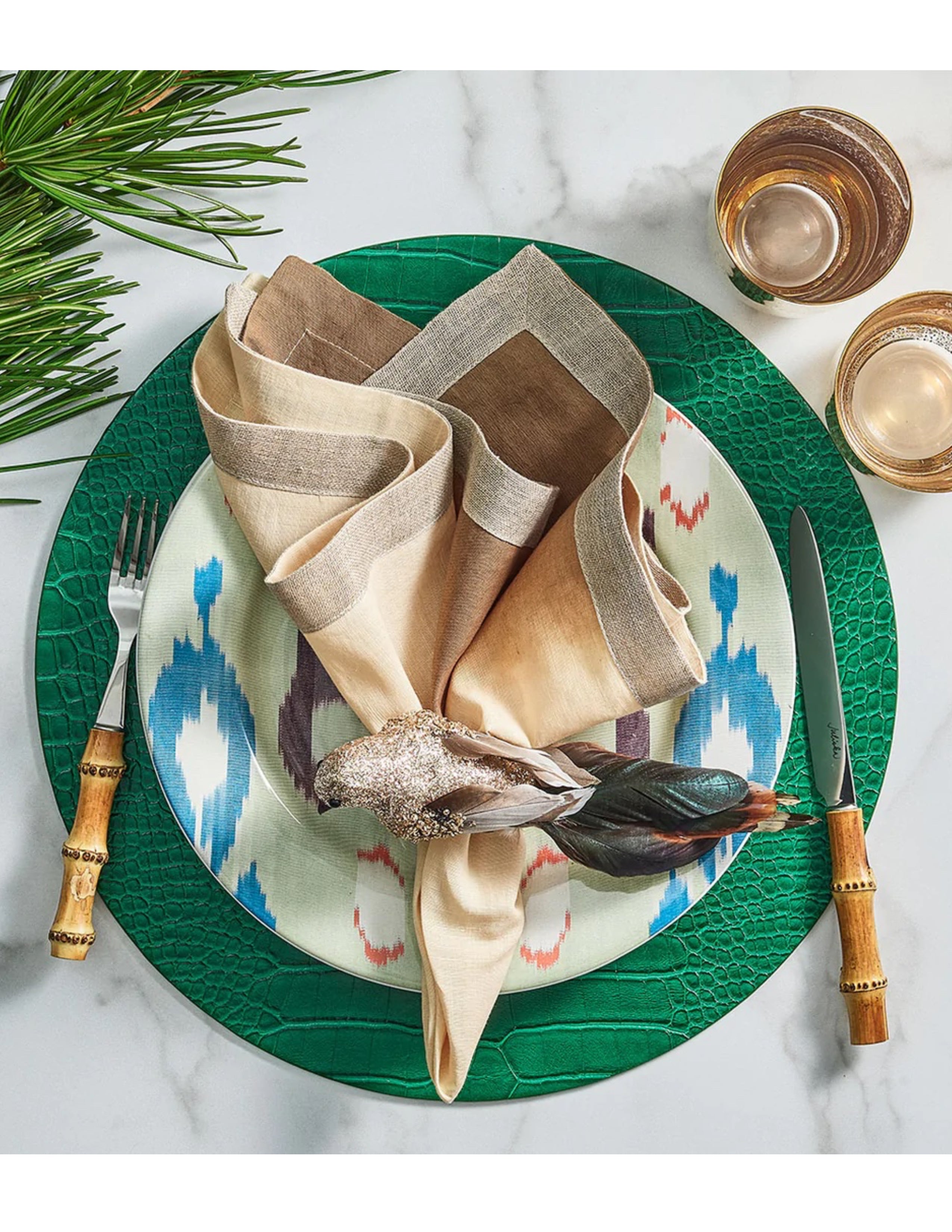 Croco Placemat Set/4 - Emerald
