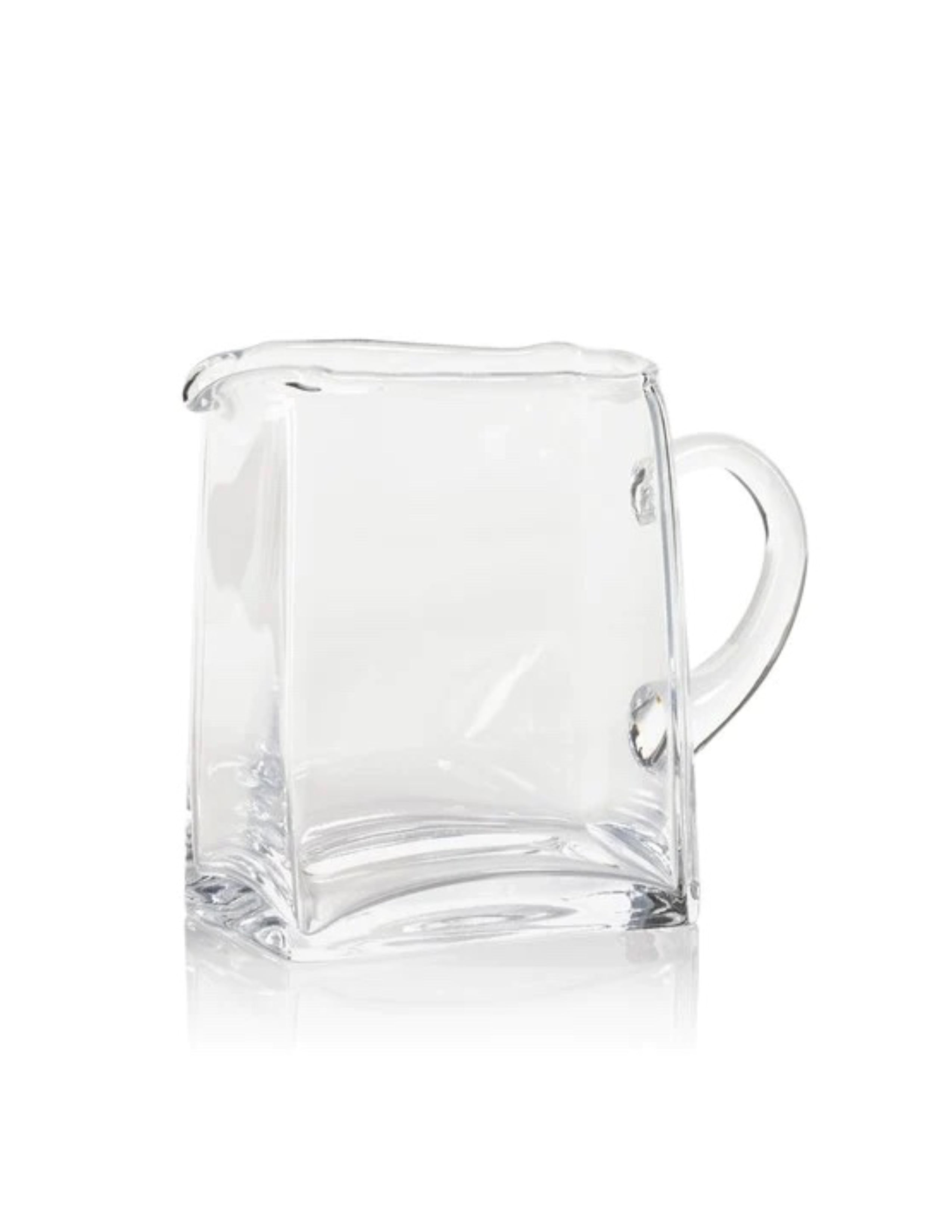 Beaufort Blown Glass Scissor Cut Pitcher