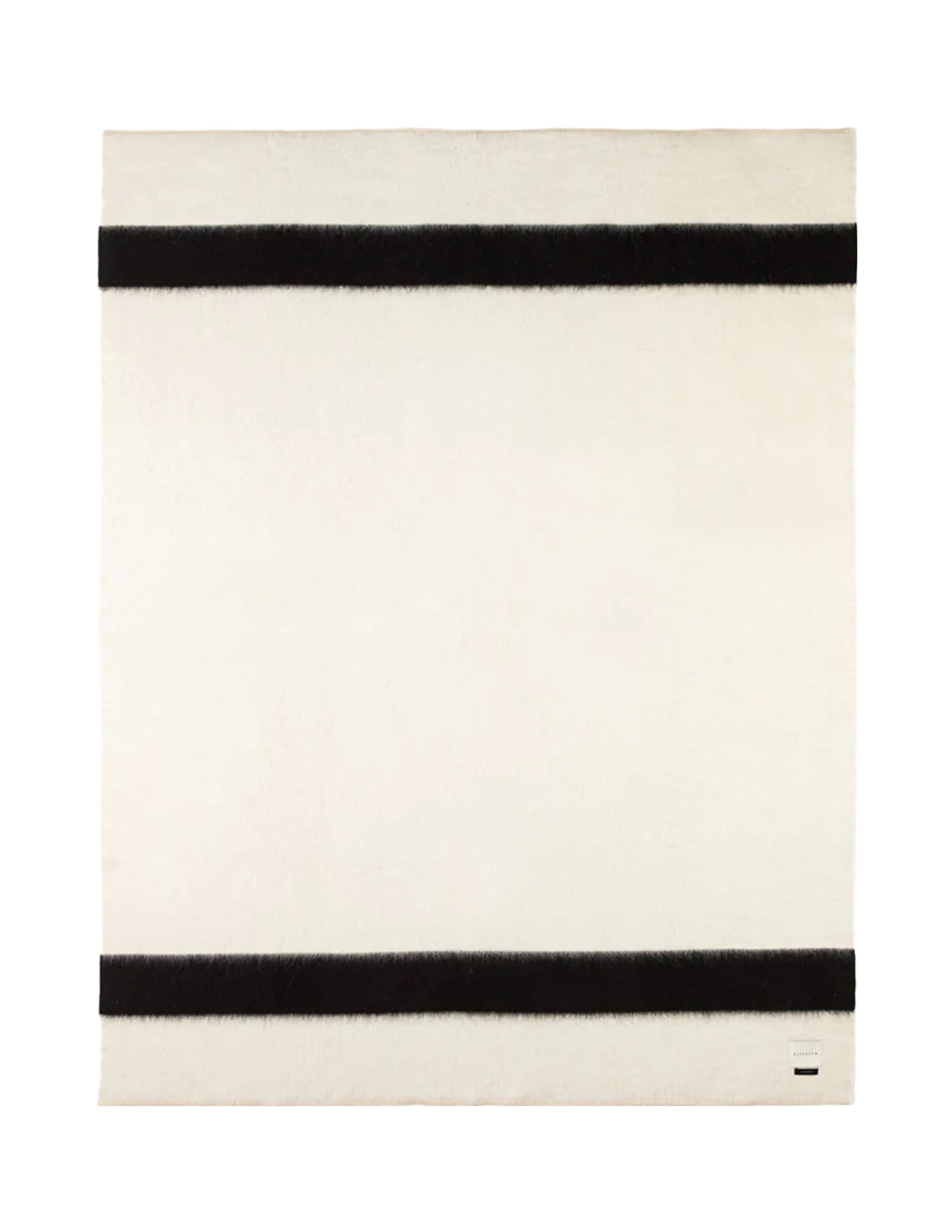 The Siempre Recycled Blanket - Ivory with Black Stripe