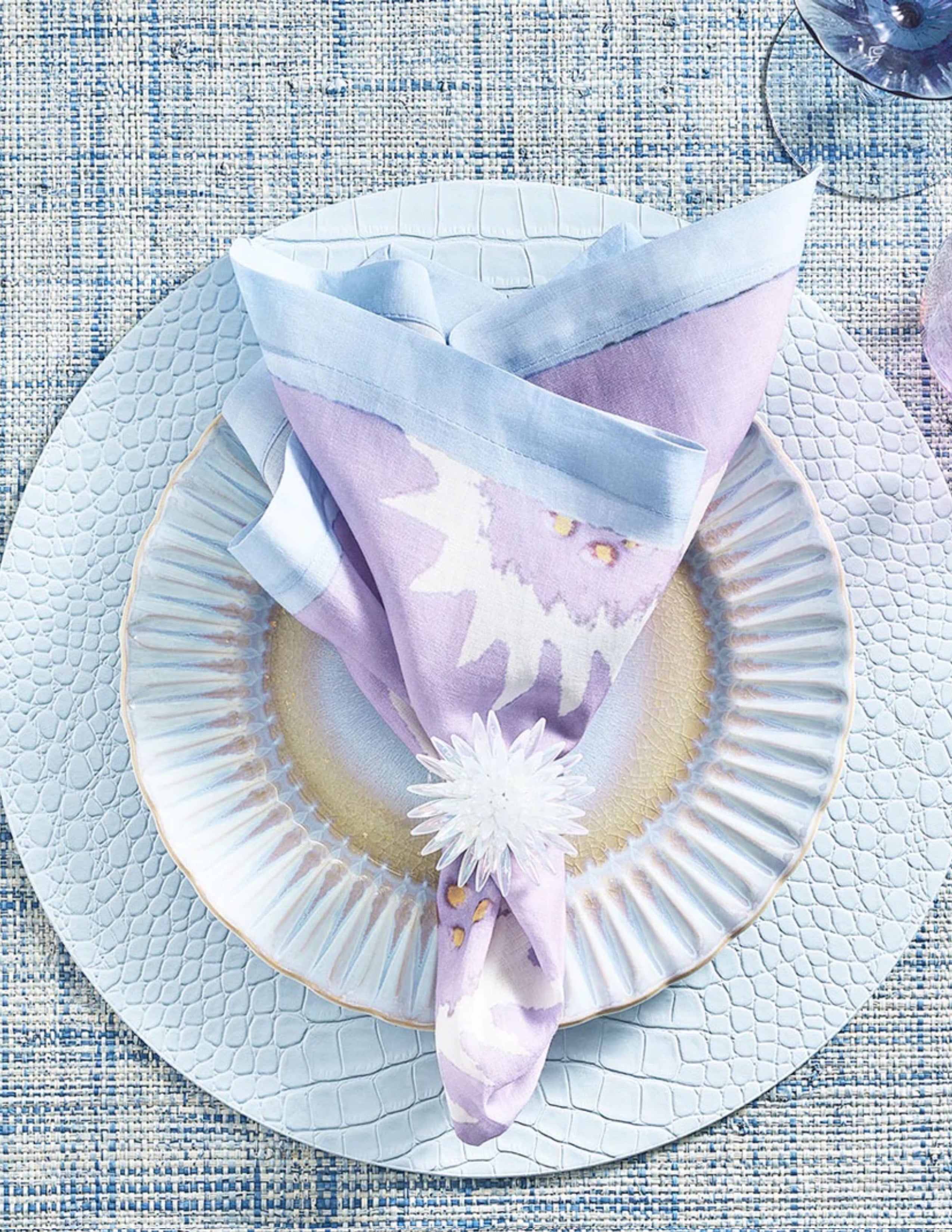 Croco Placemat Set/4 - Sky Blue