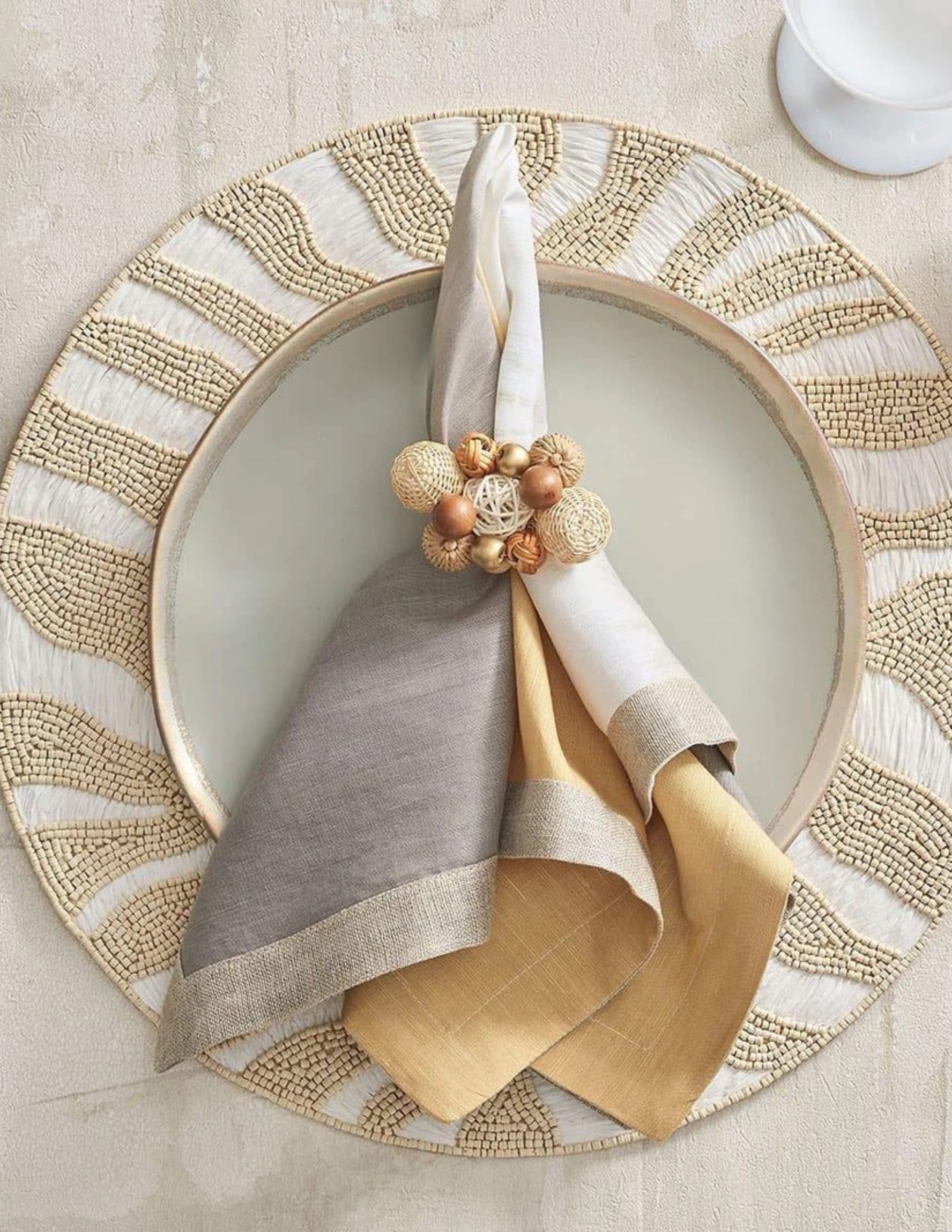 Java Napkin Ring Set/4 - Natural