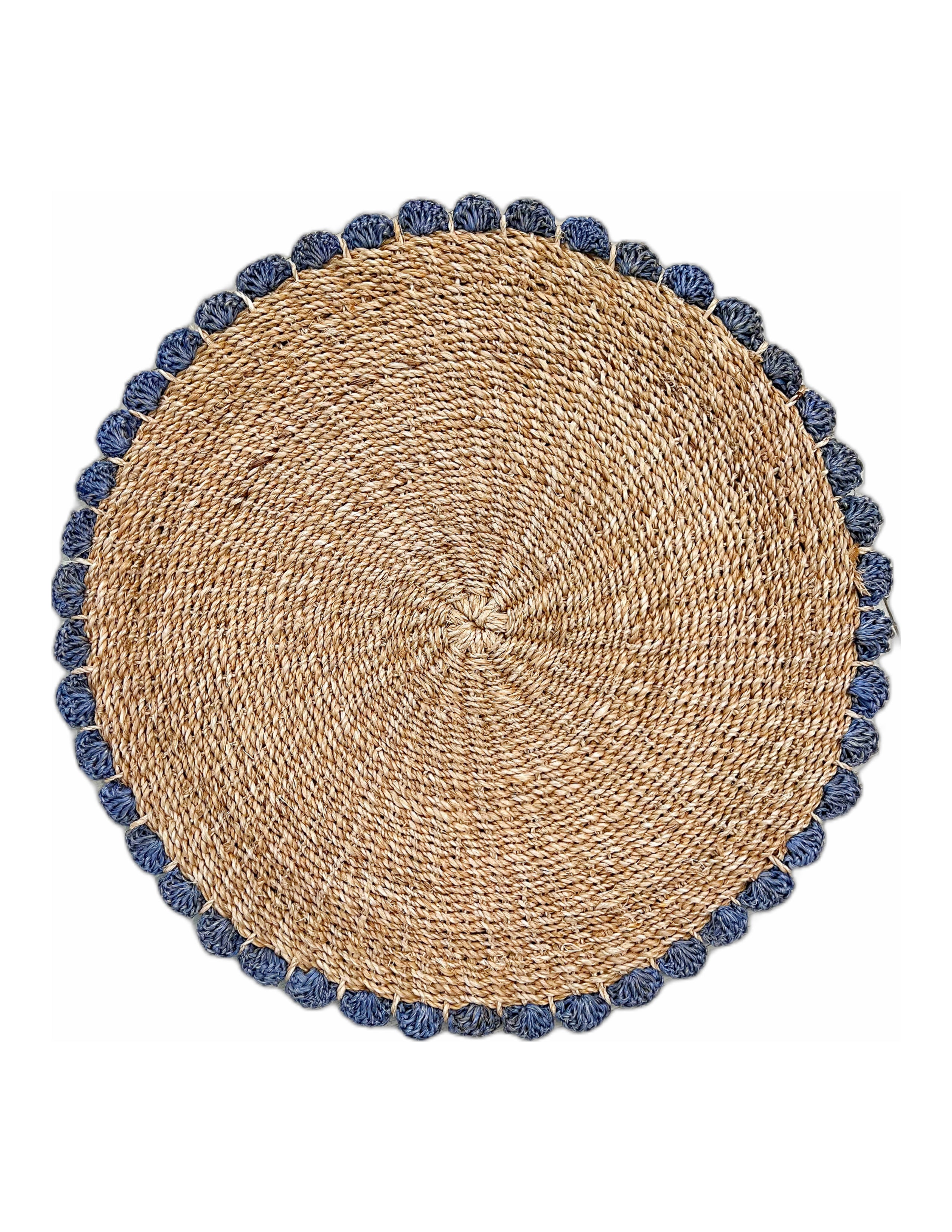 Border Tahitian Placemat Set of 4 - Aqua