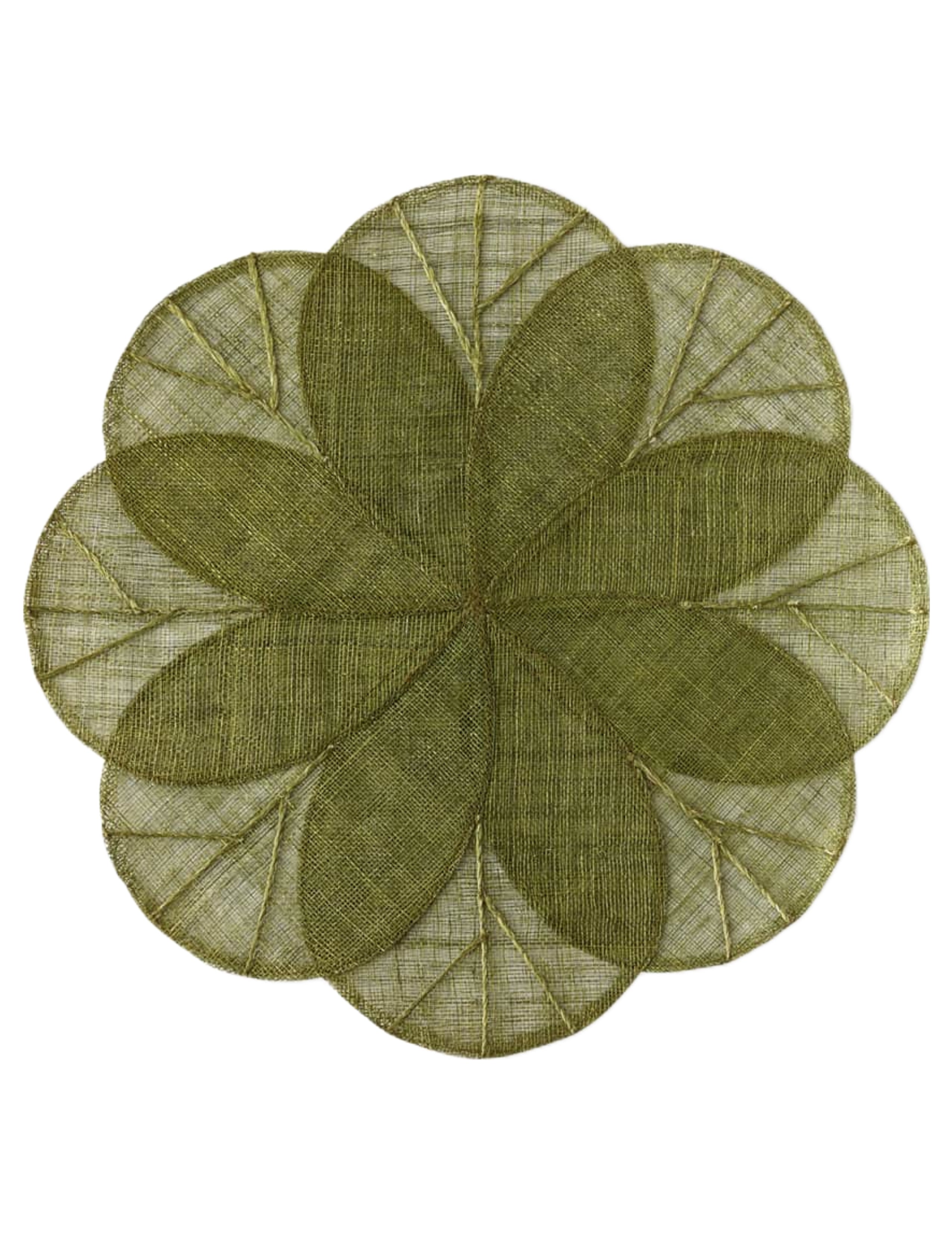 Sinamay Flower Placemat Set of 4 - Grass