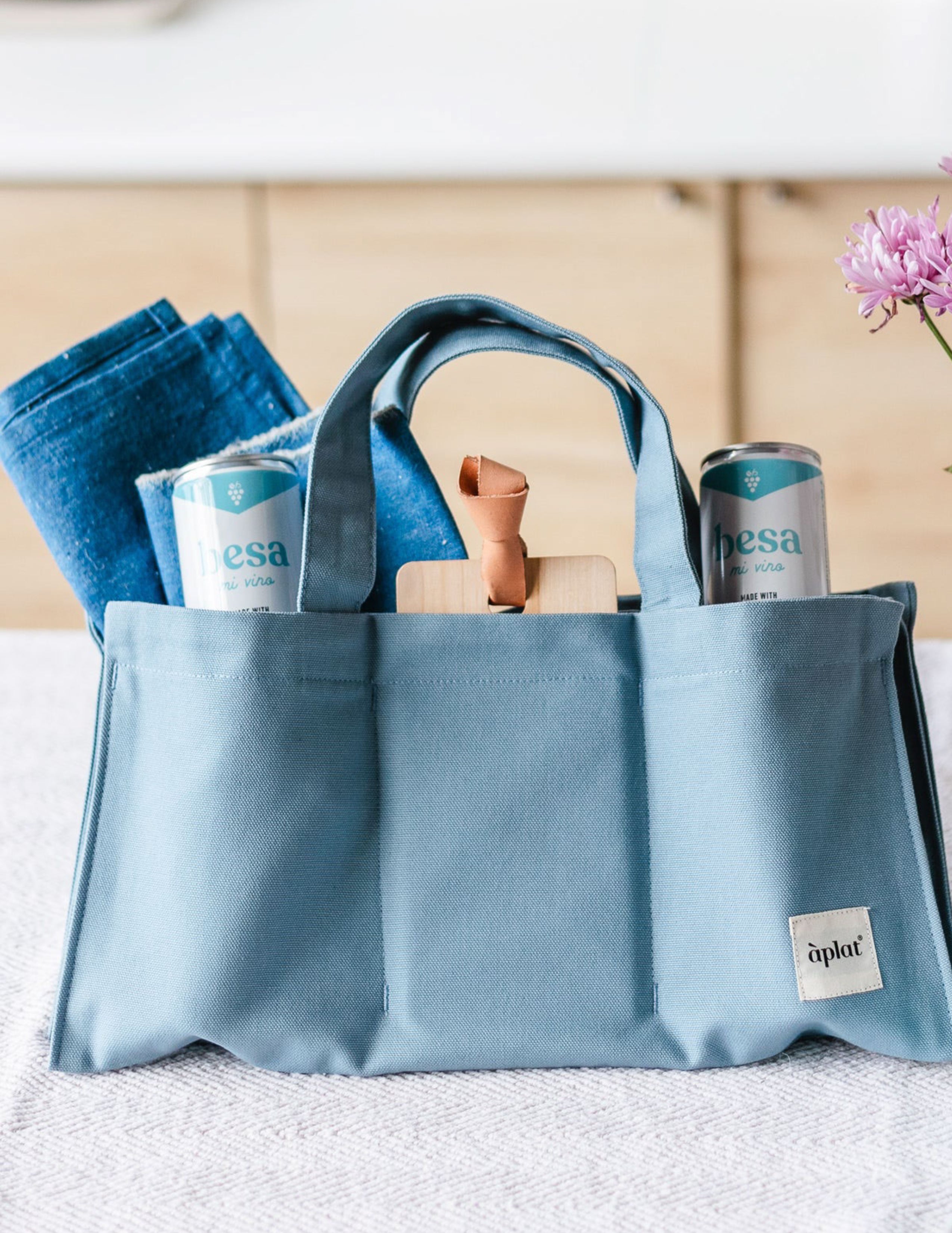 Vin One Bottle Tote - Ice Blue