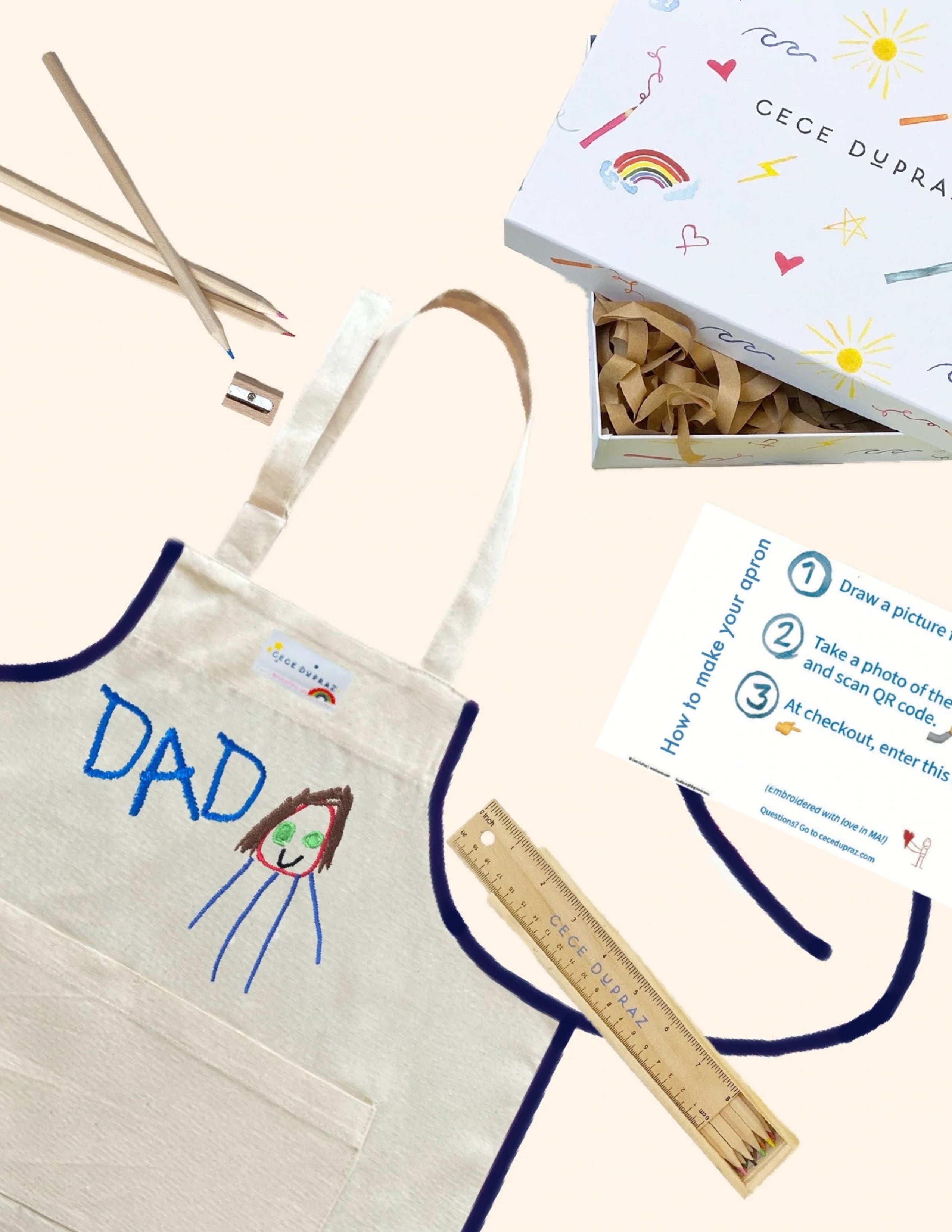 Draw Your Own Apron Gift Set - Adult