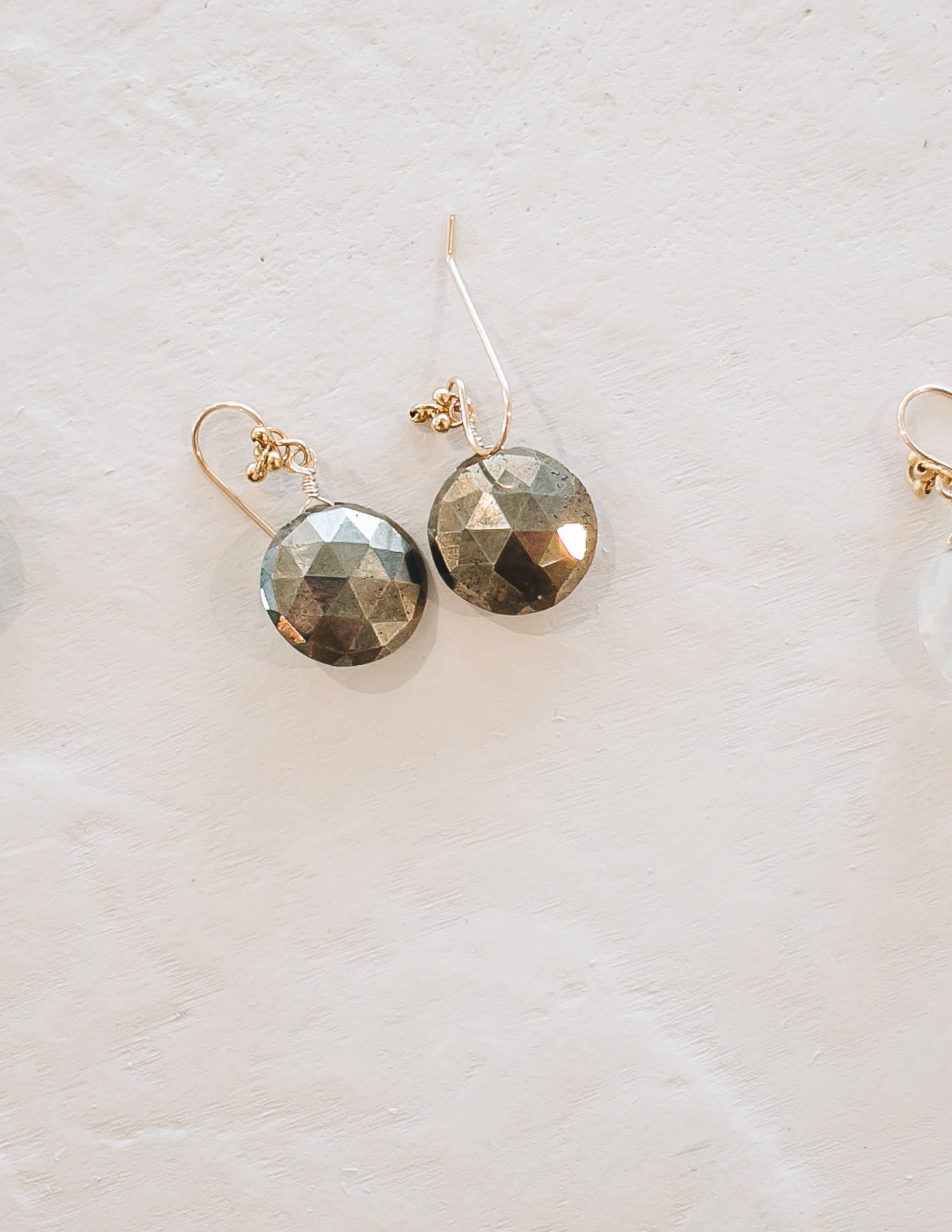 Pyrite Disk Earrings