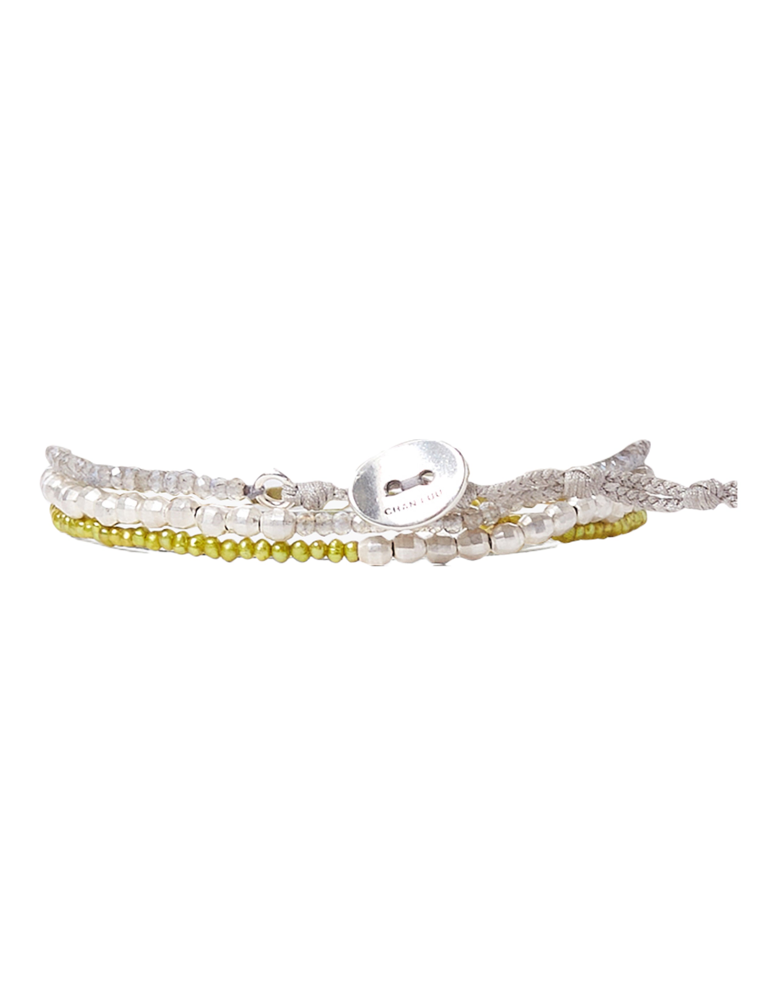 Green Pearl Mix Naked Wrap Bracelet