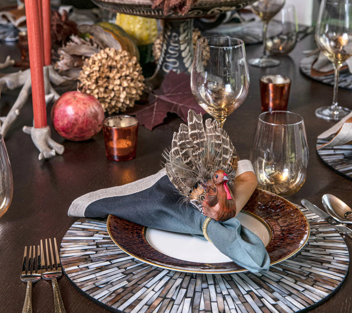 Gobble Napkin Ring Set/4