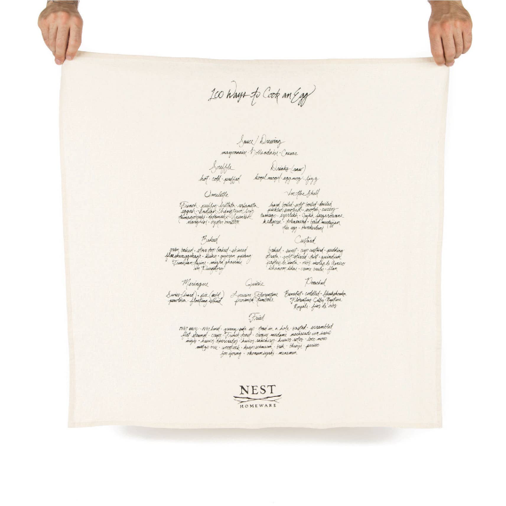 100 Ways to Cook an Egg Tea Towel