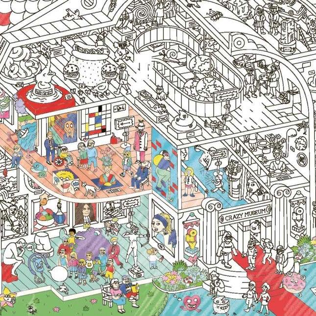 Giant Coloring Poster - Crazy Museum
