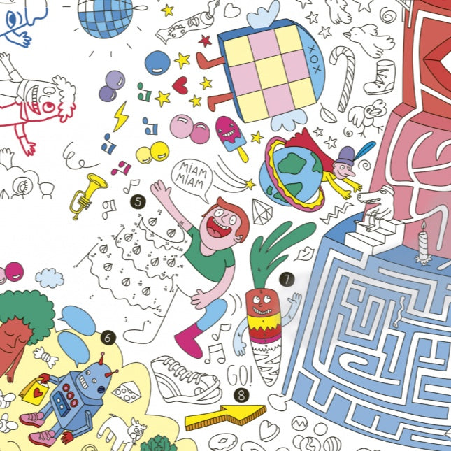 Giant Coloring Poster and Pencil - Games