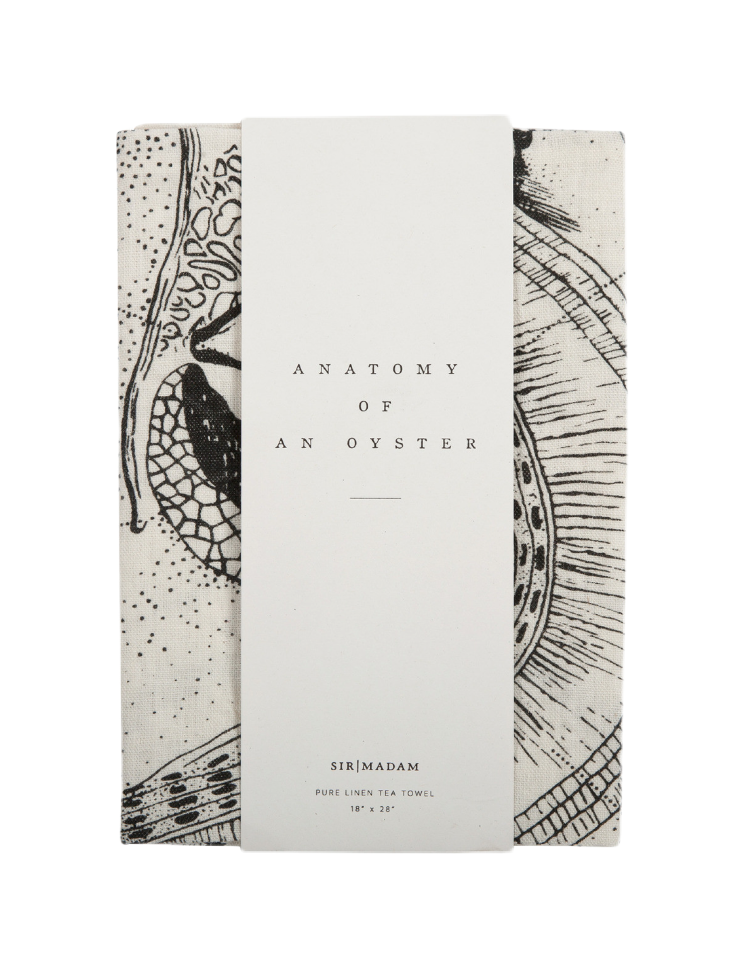 Oyster Anatomy Tea Towel