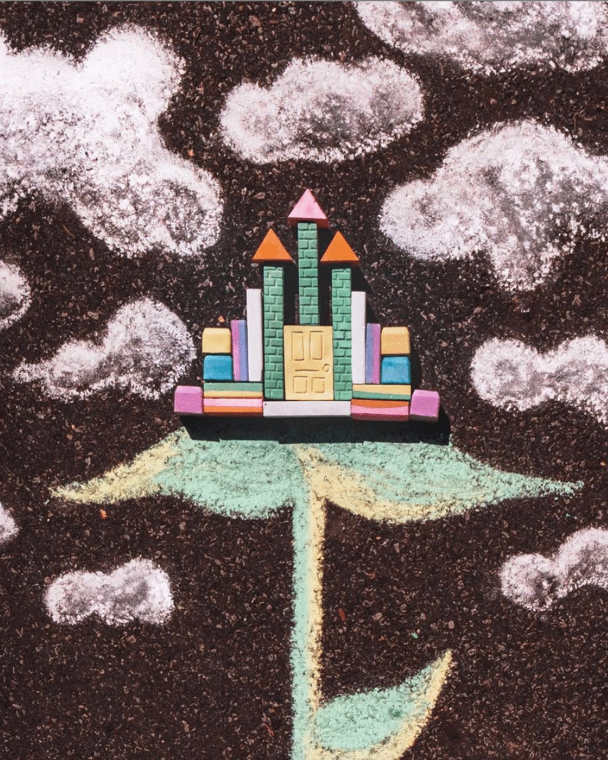 Sidewalk Chalk Castle