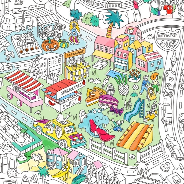 Giant Coloring Poster - Los Angeles