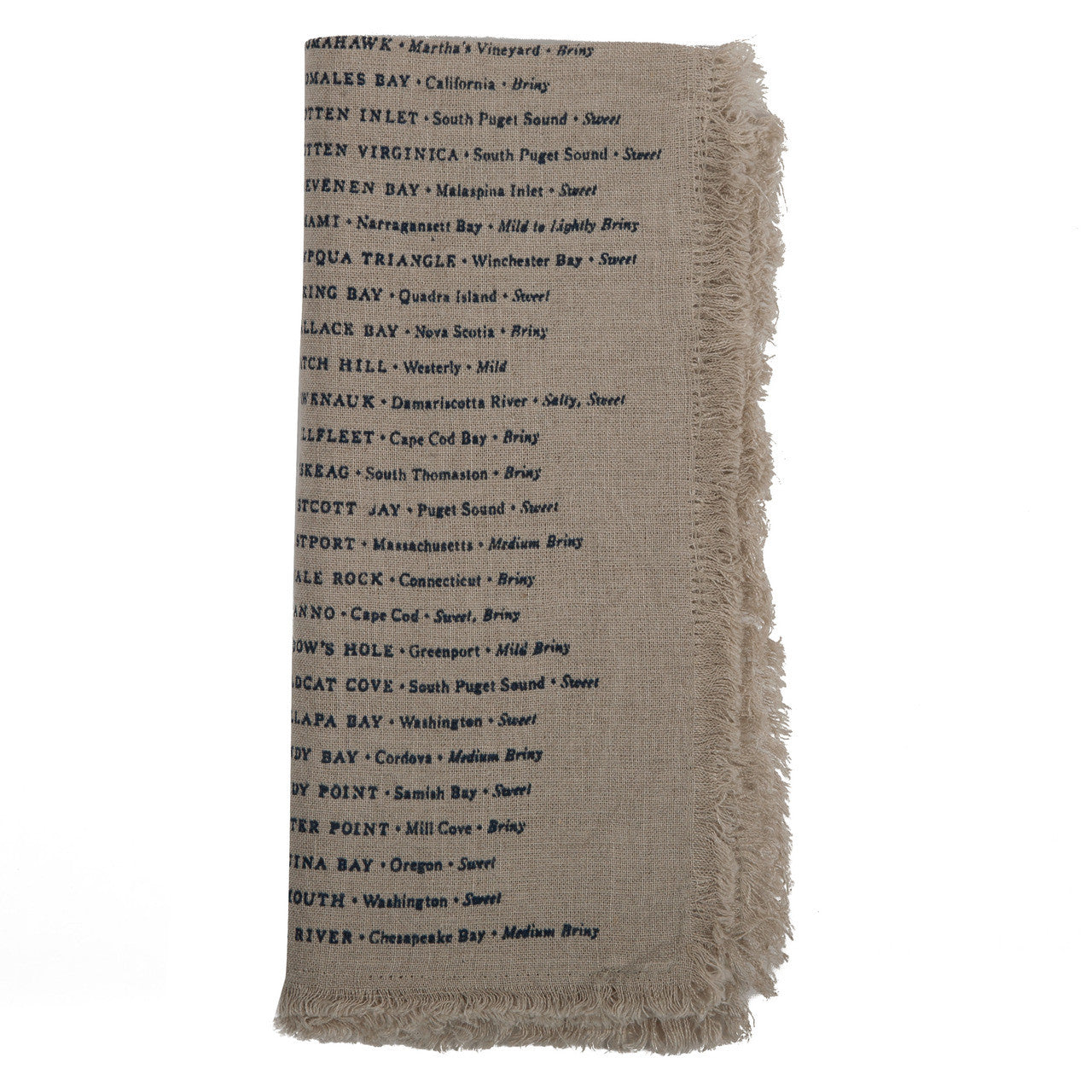 North American Oysters Napkin Set of 4 - Natural