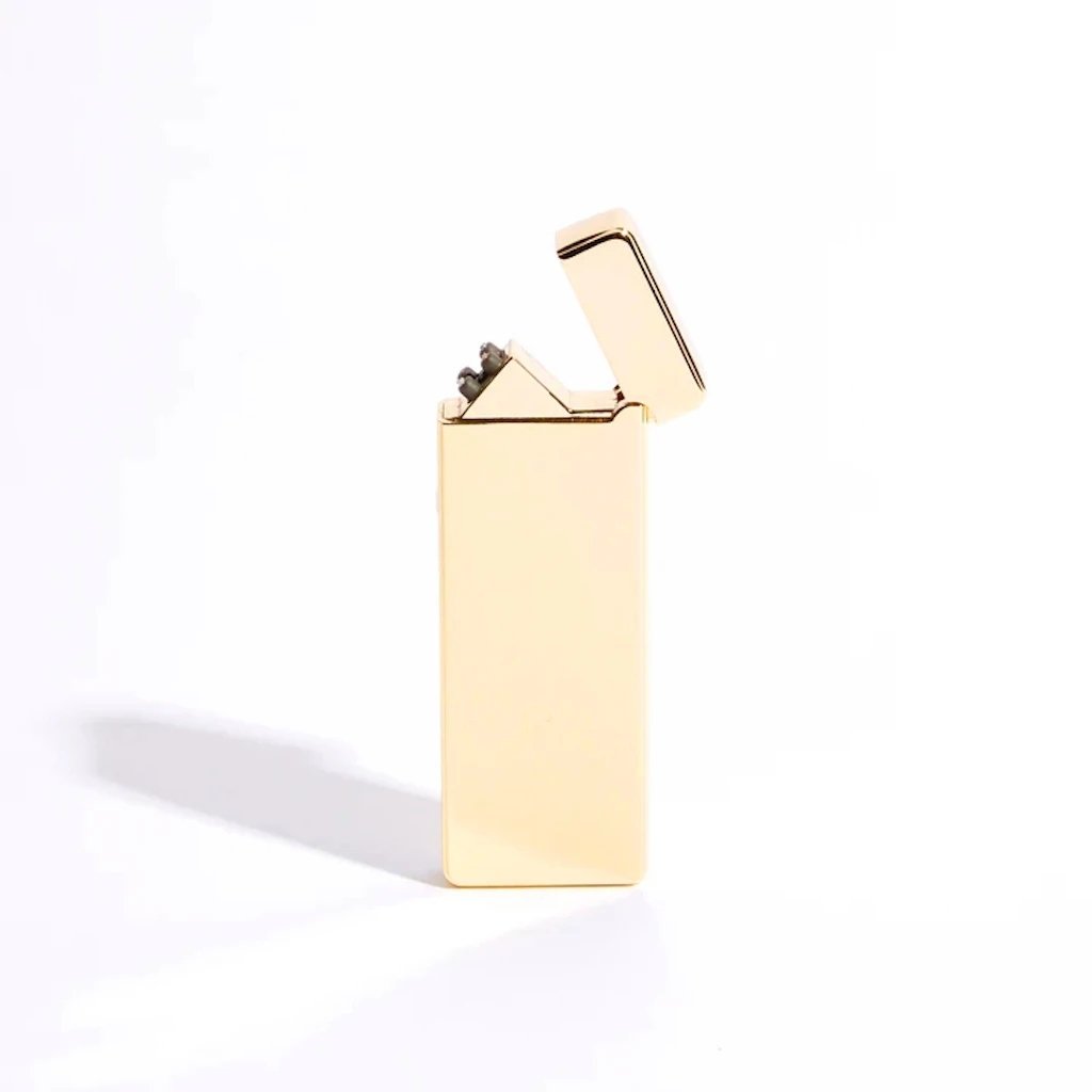 Slim Double Arc Lighter - Gold Metallic