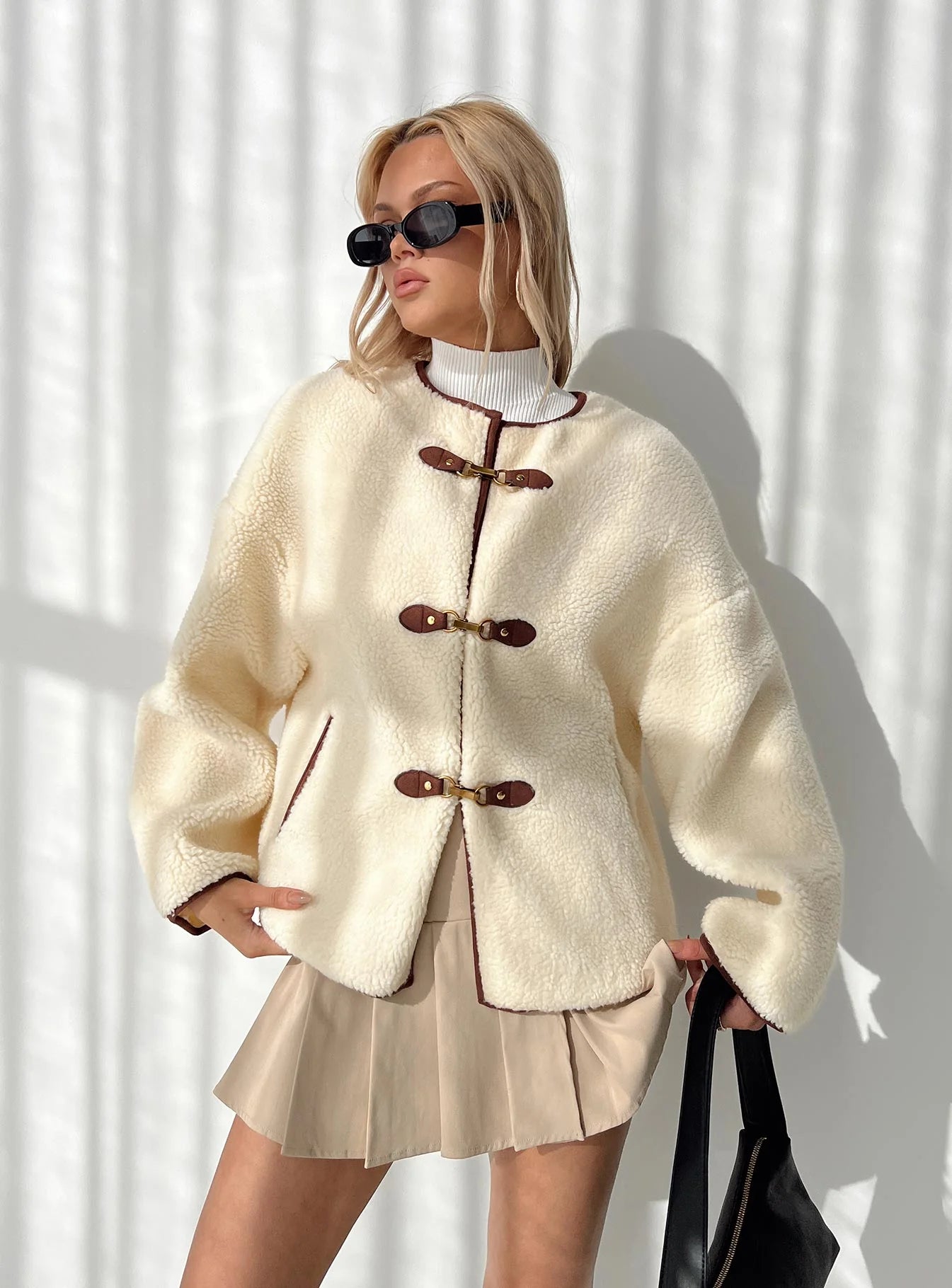 The Woodside Toggle Coat - Cream