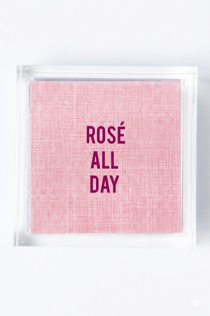 No Reservations - Rosé All Day Disposable Cocktail Napkins 