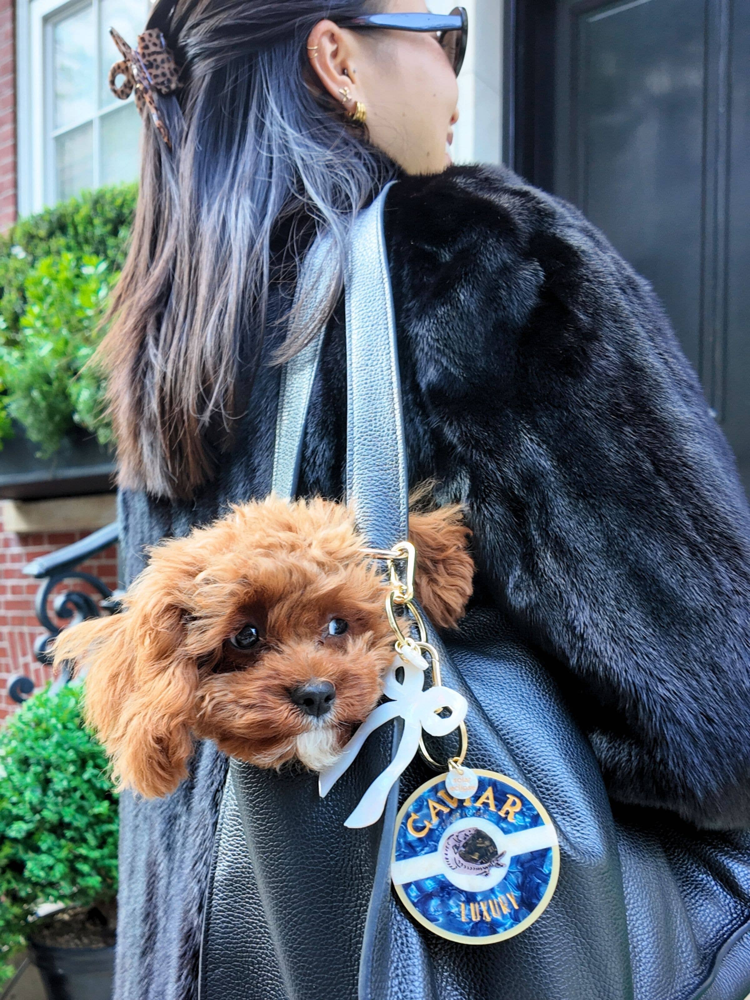 Solar Eclipse - Hand-painted Caviar Bag Charm + Keychain