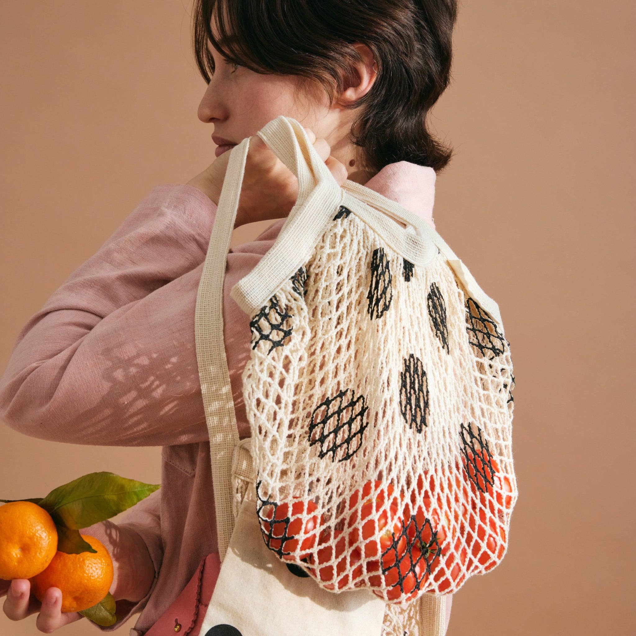 IMMODEST COTTON - Tiny Market Bag | Black Dot