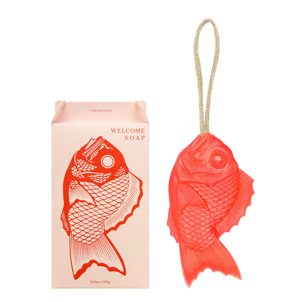 Fish Welcome Soap on a Rope - Pomegranate