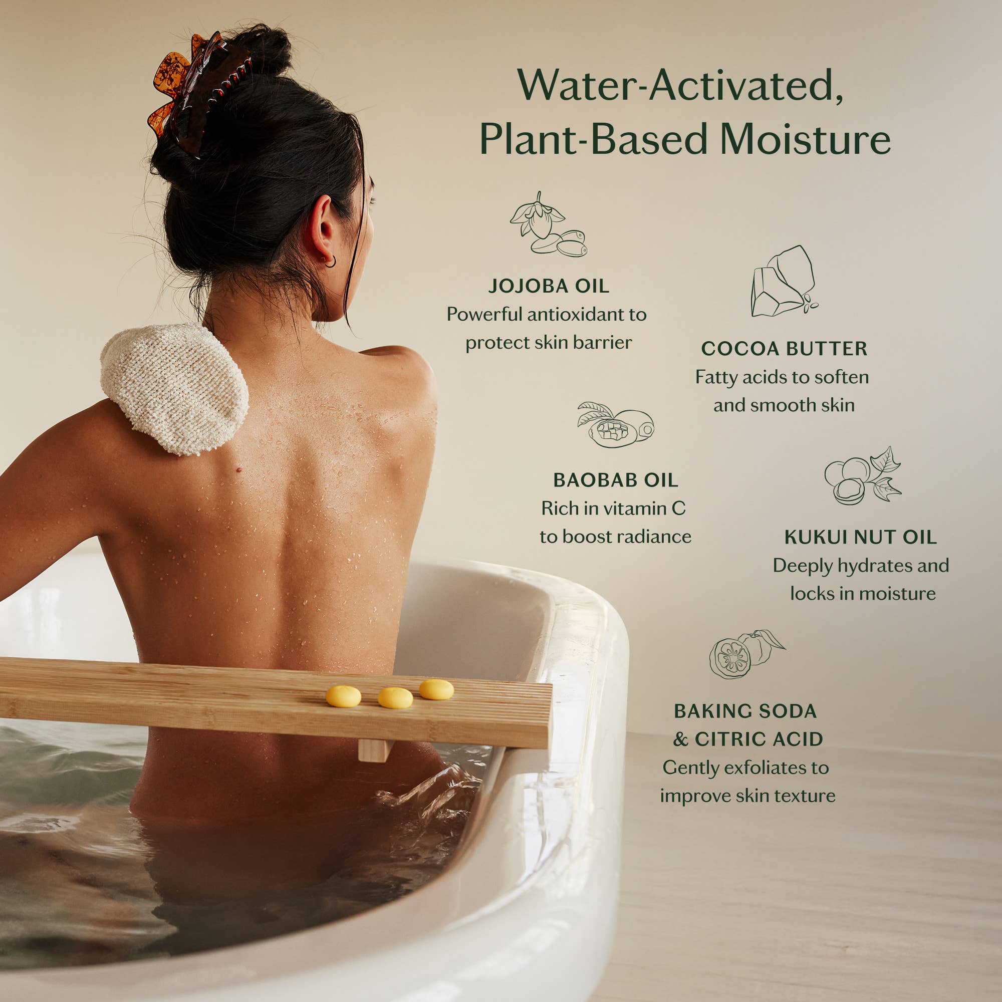 Kate McLeod - Amber & Vanilla Pebble | Deep Moisturizing Bath & Shower Oil: Tray of 20