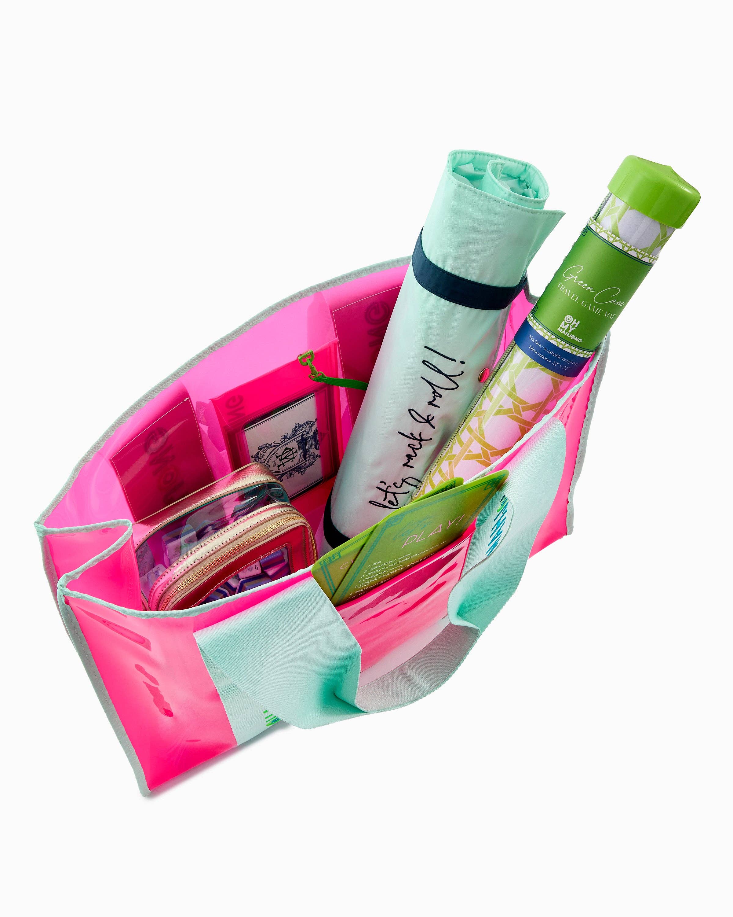 Oh My Mahjong - Pink Beach Bag