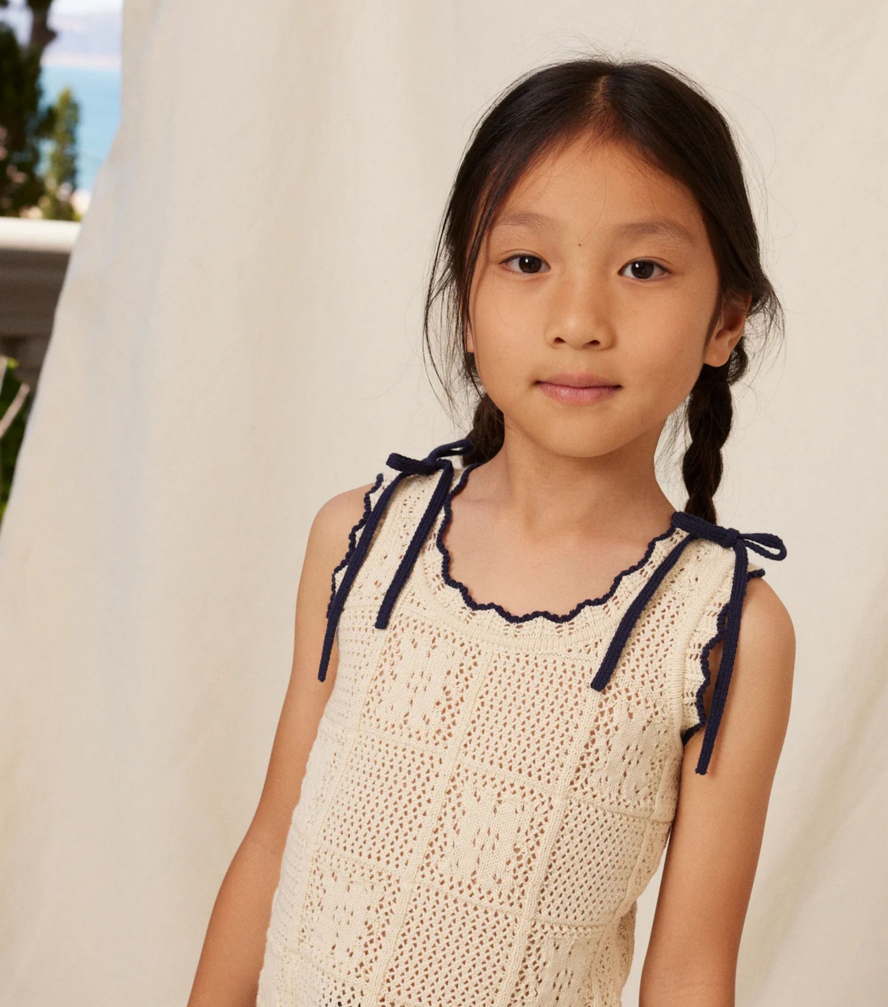 Elina Top - Natural Lace Knit