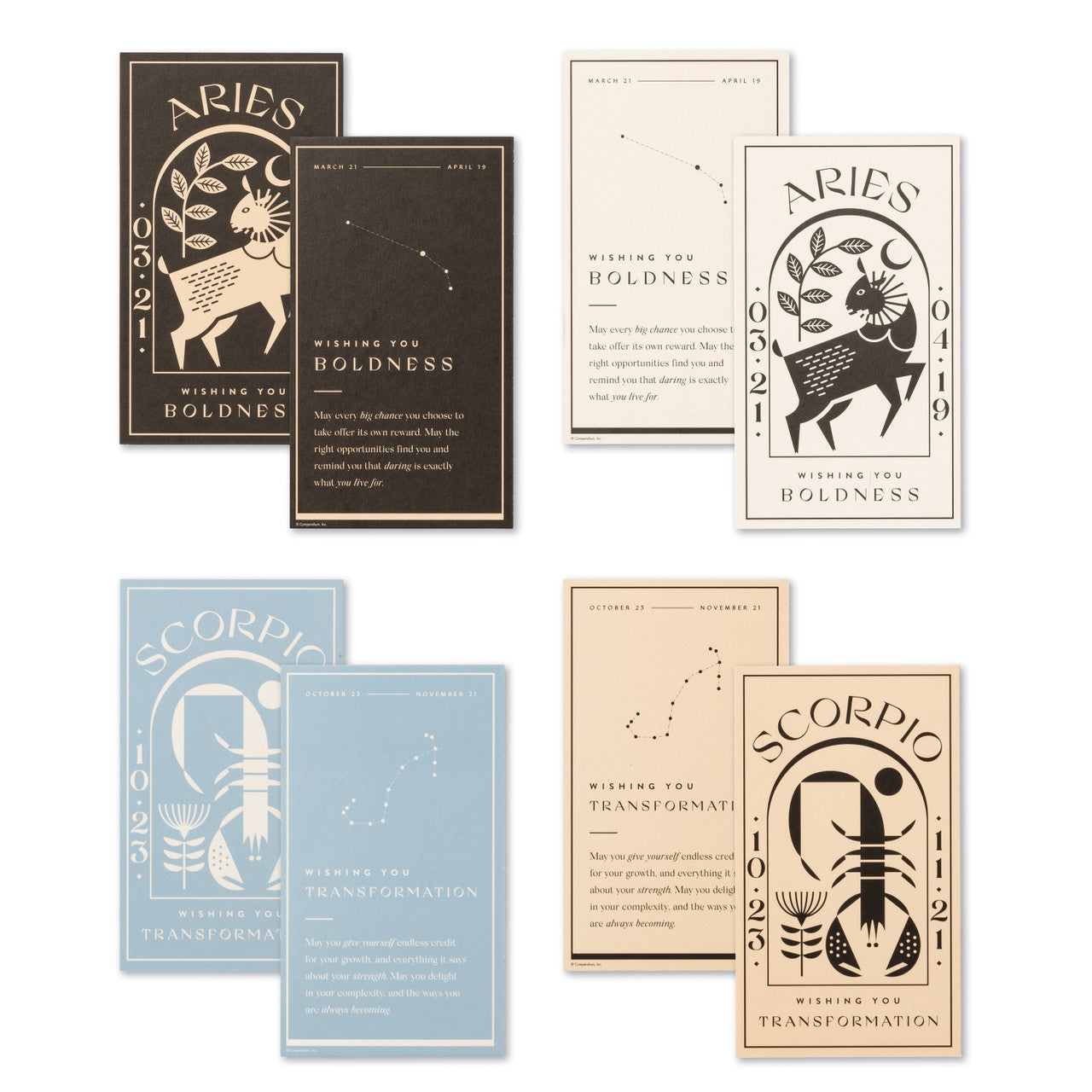 Cosmic Well Wishes Zodiac Cards