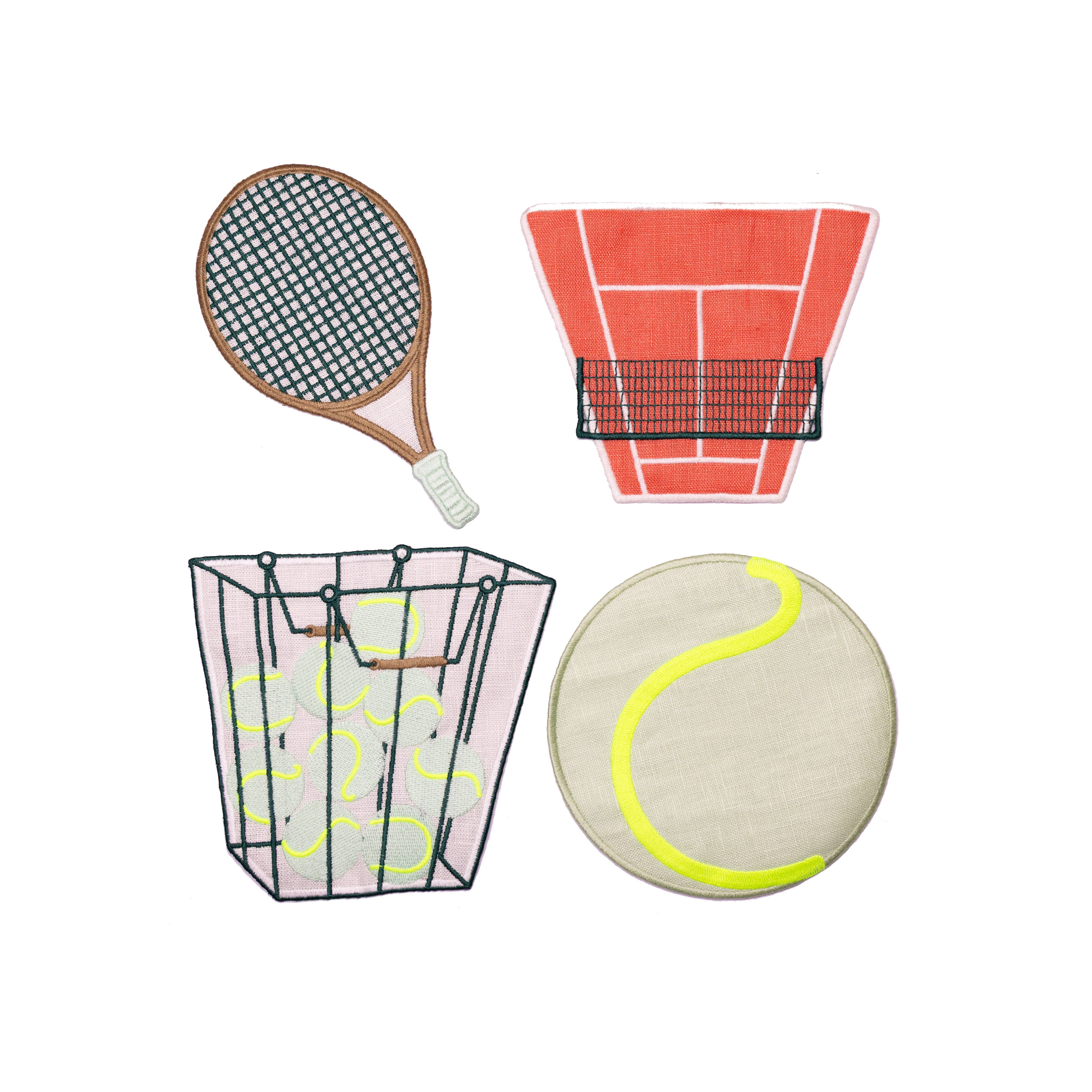 Piecework - ✨NEW✨ Tennis Cocktail Napkins - Set of 4
