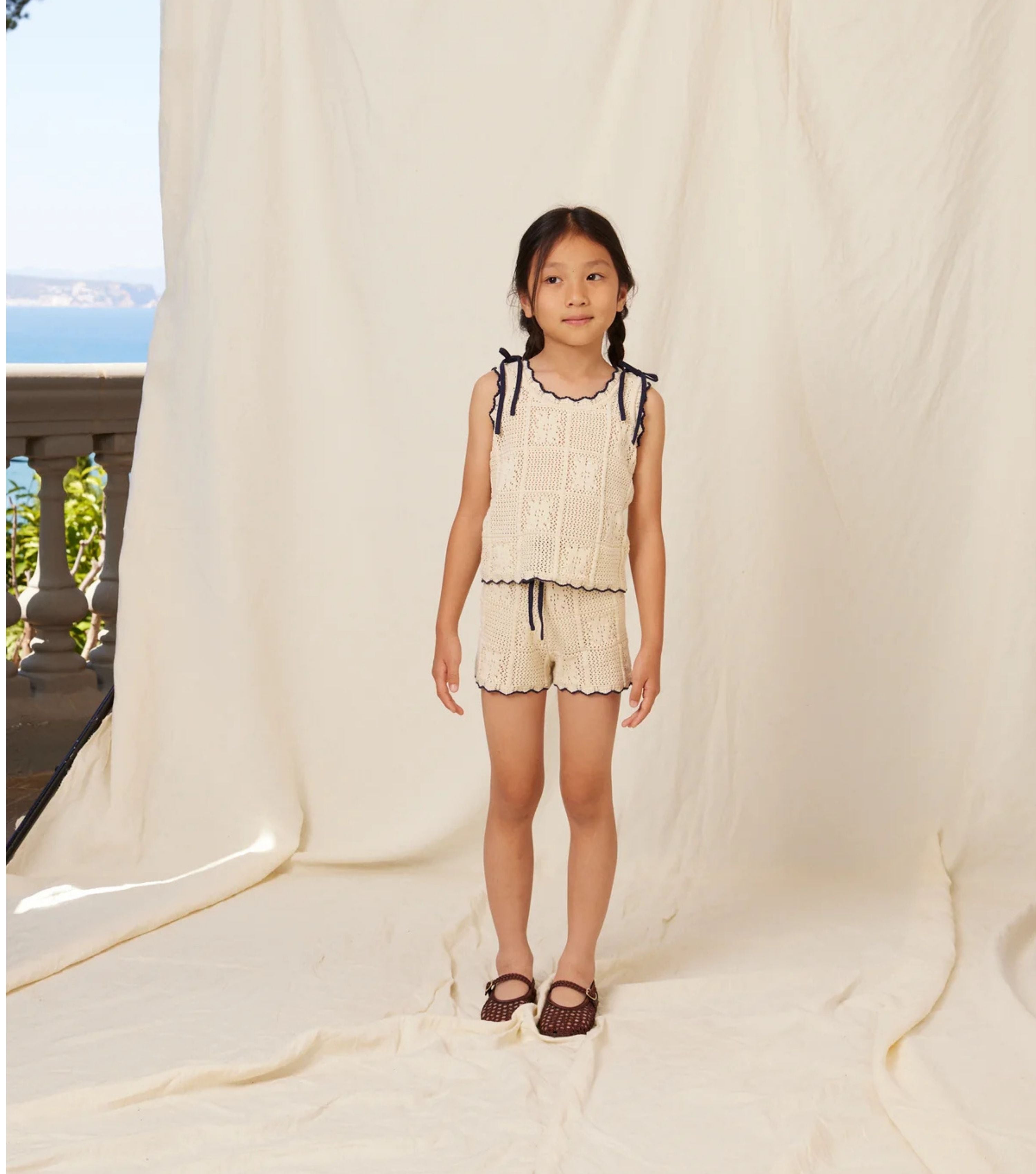 Elina Top - Natural Lace Knit