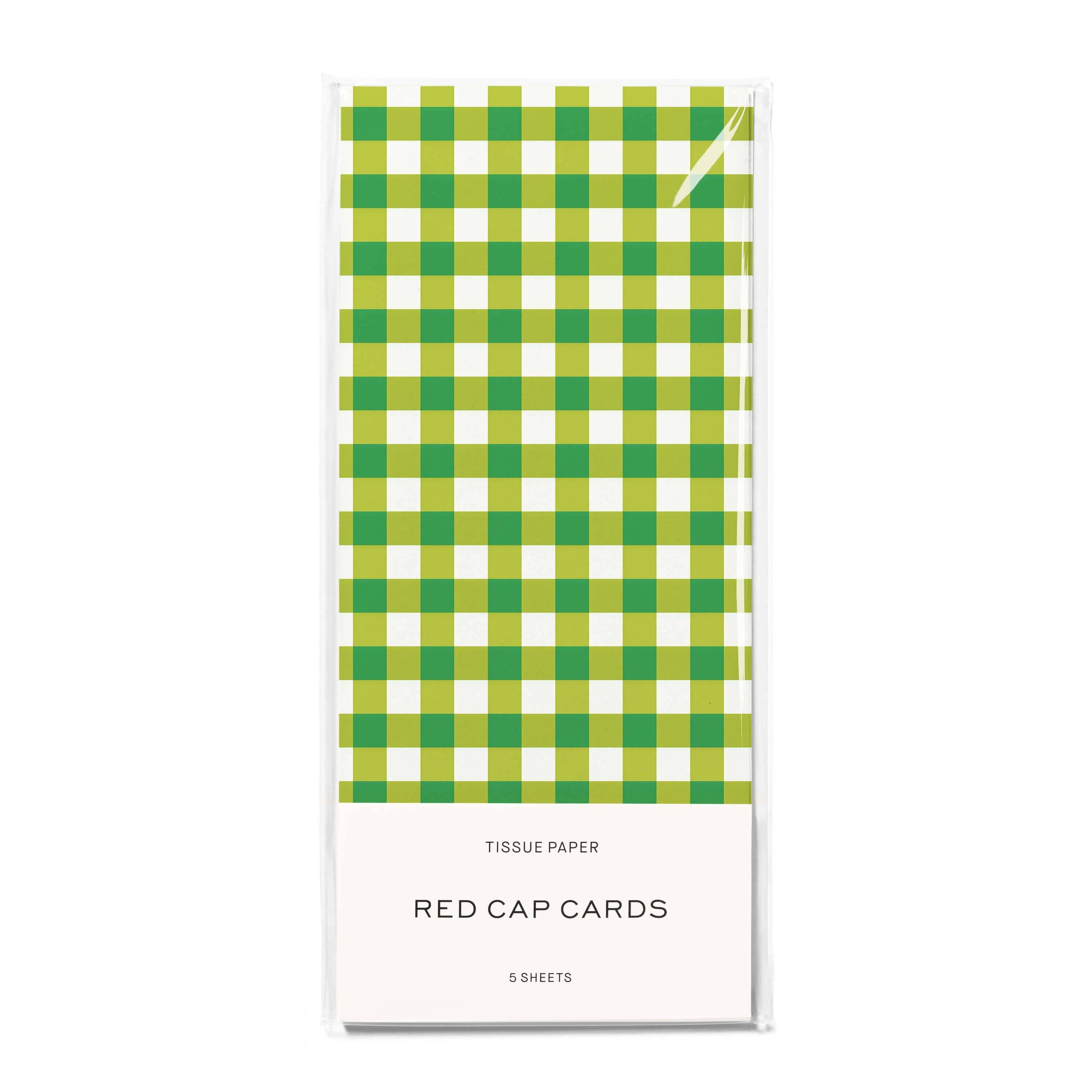 Tissue Paper - Green Gingham
