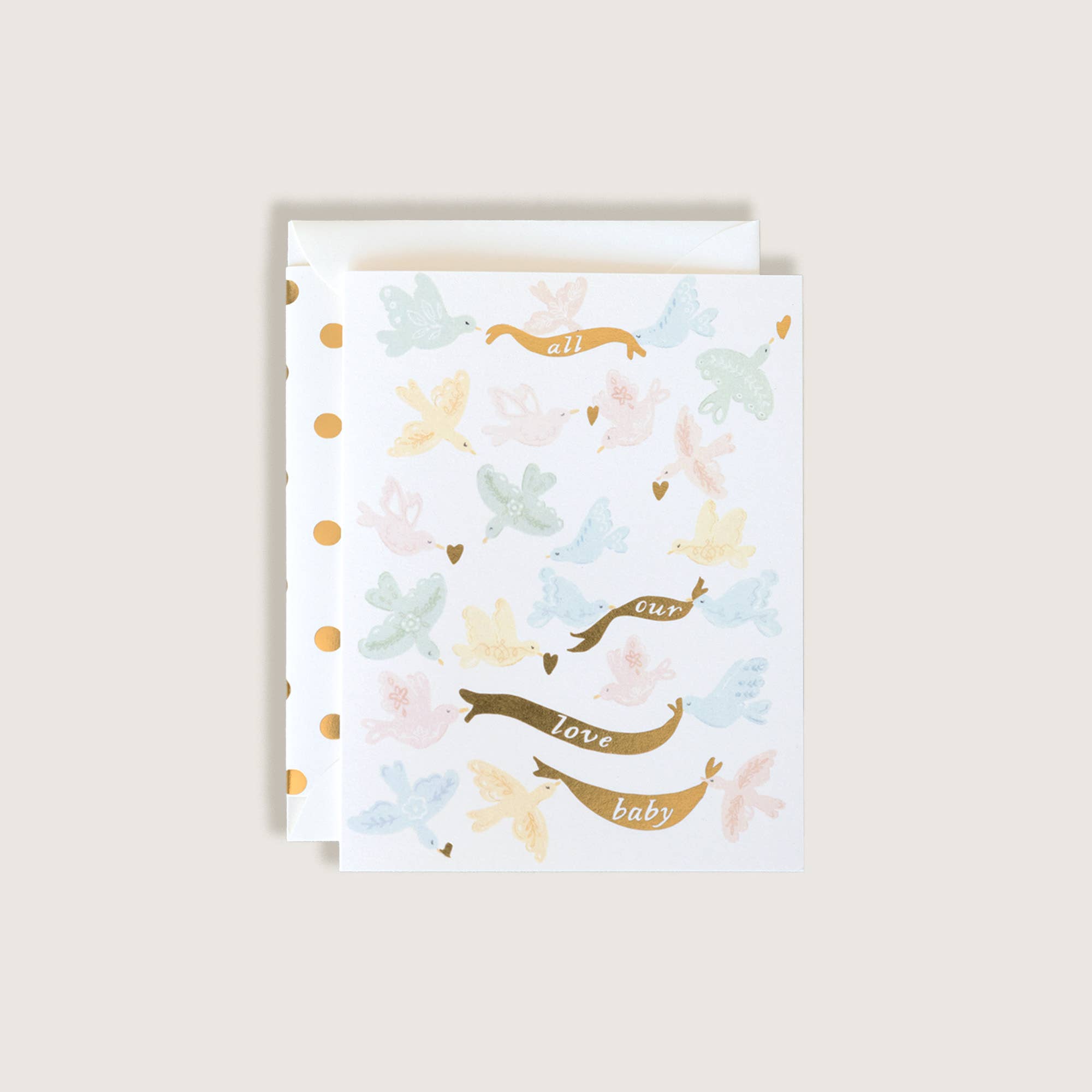 The First Snow - All Our Love Baby Bird  Baby Greeting Card