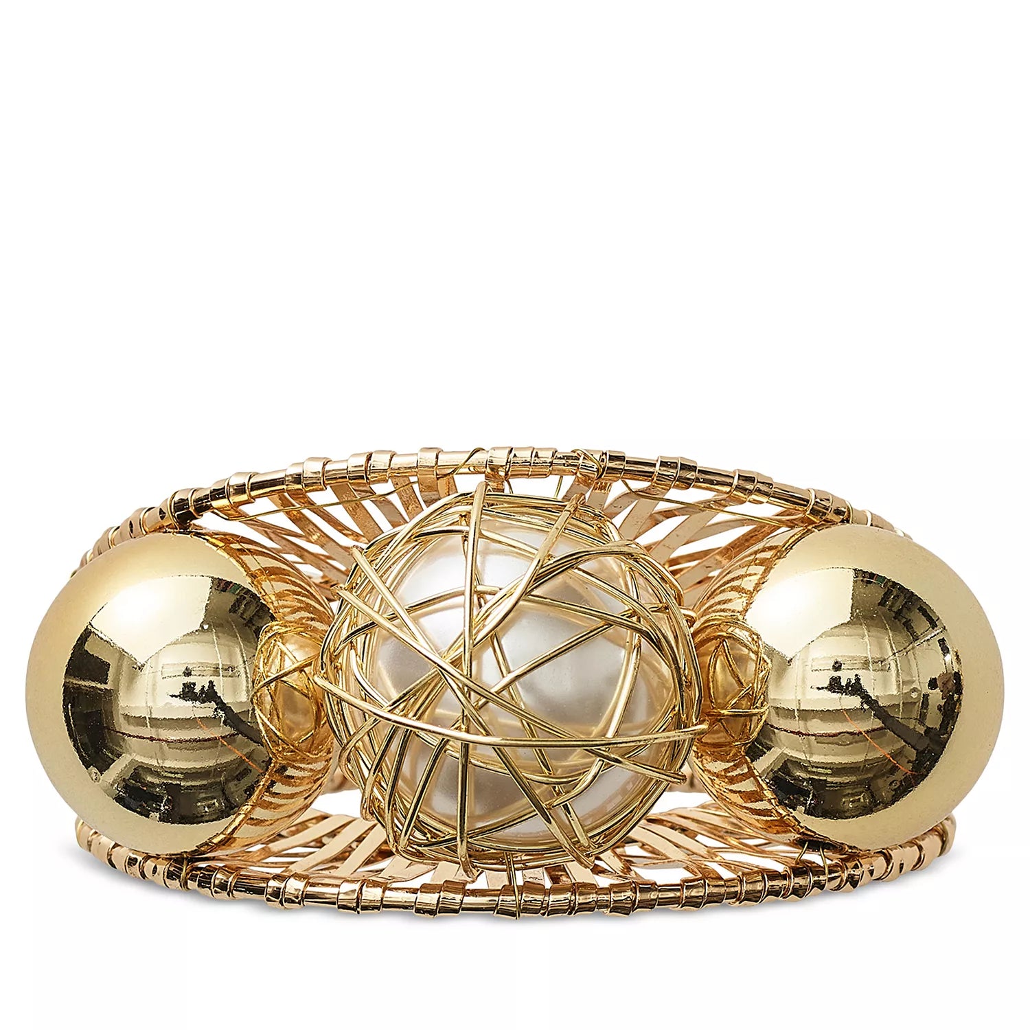 Regent Napkin Ring Set/4 - Ivory & Gold