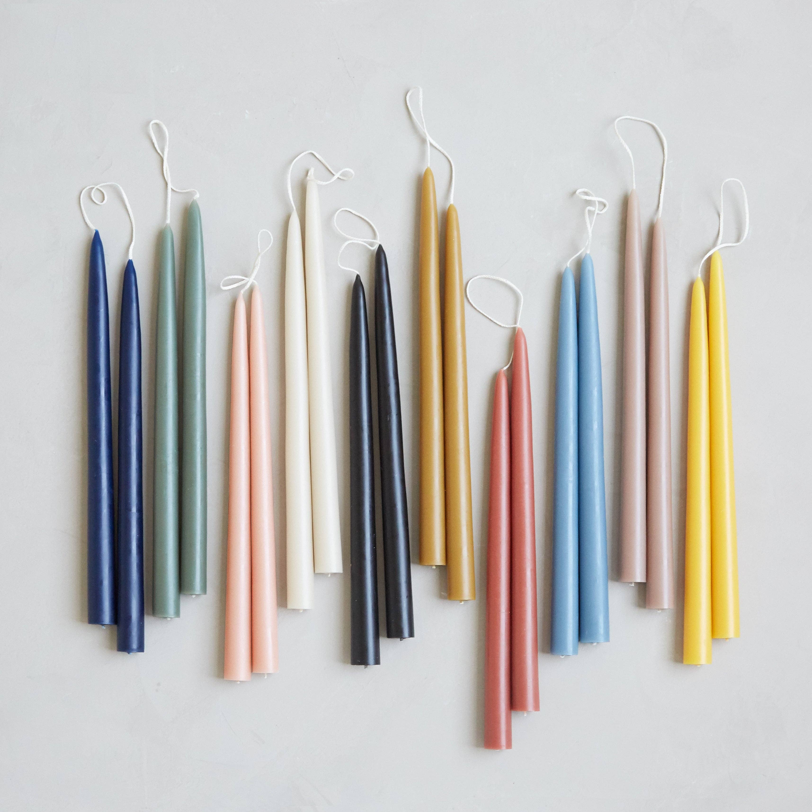 The Floral Society - 12" Original Dipped Taper Candles: Greige