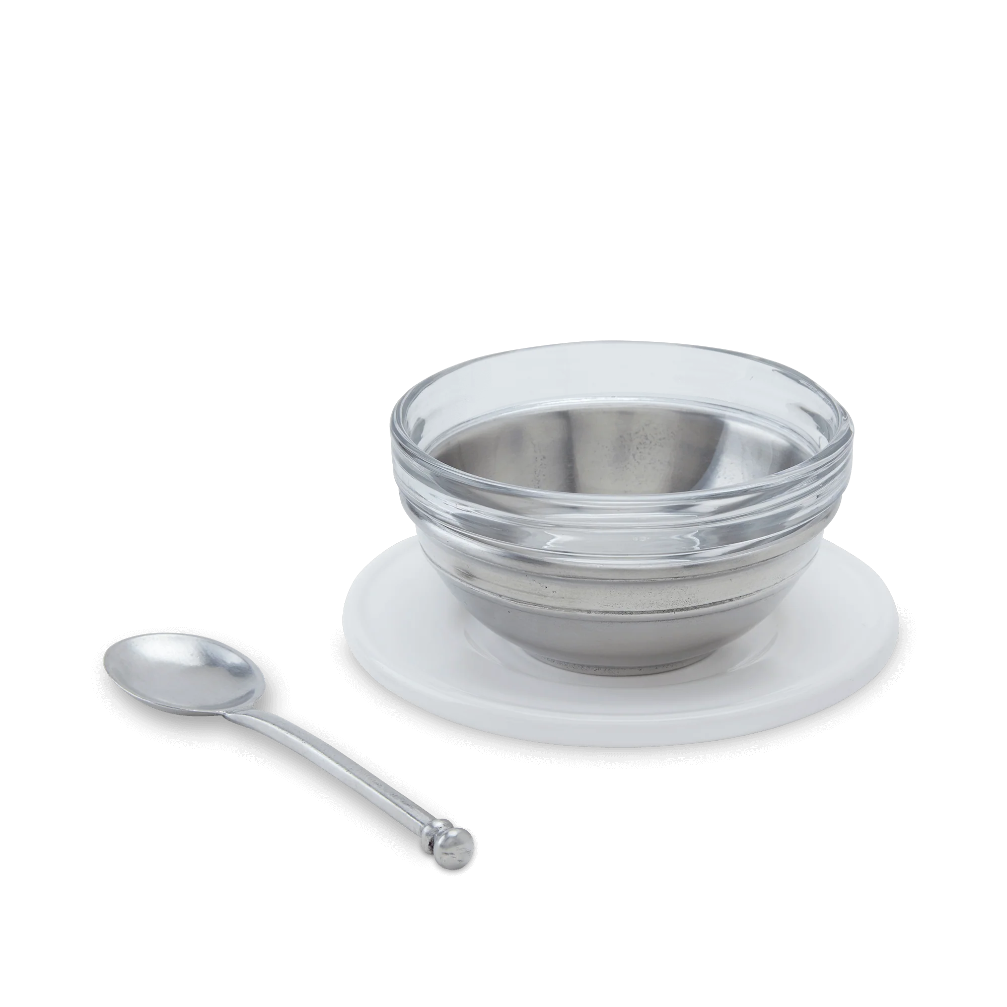 Convivio Condiment Uno with Spoon & Ceramic Saucer