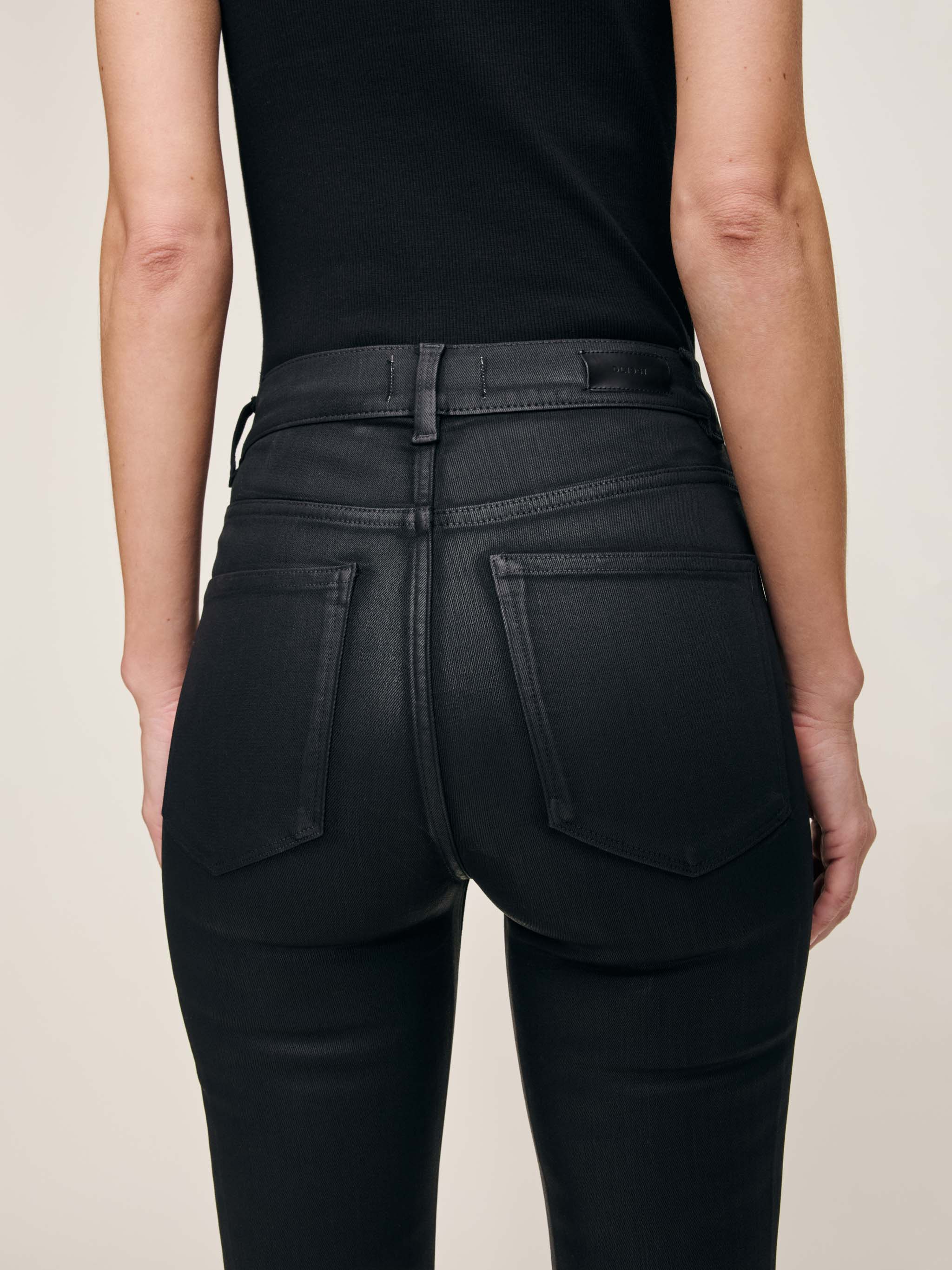 Bridget Boot High Rise Instasculp Jeans 33" - Black Coated