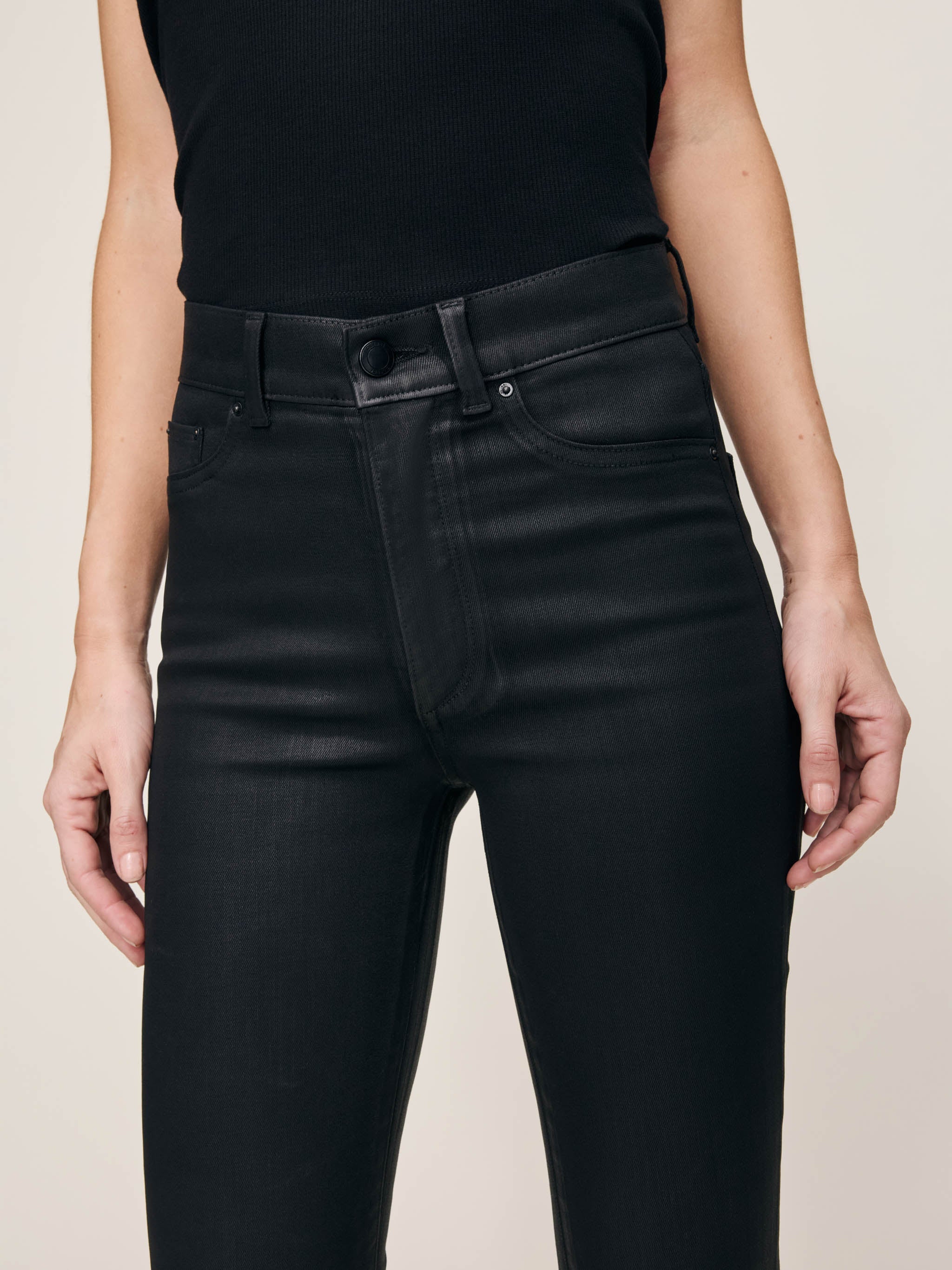 Bridget Boot High Rise Instasculp Jeans 33" - Black Coated