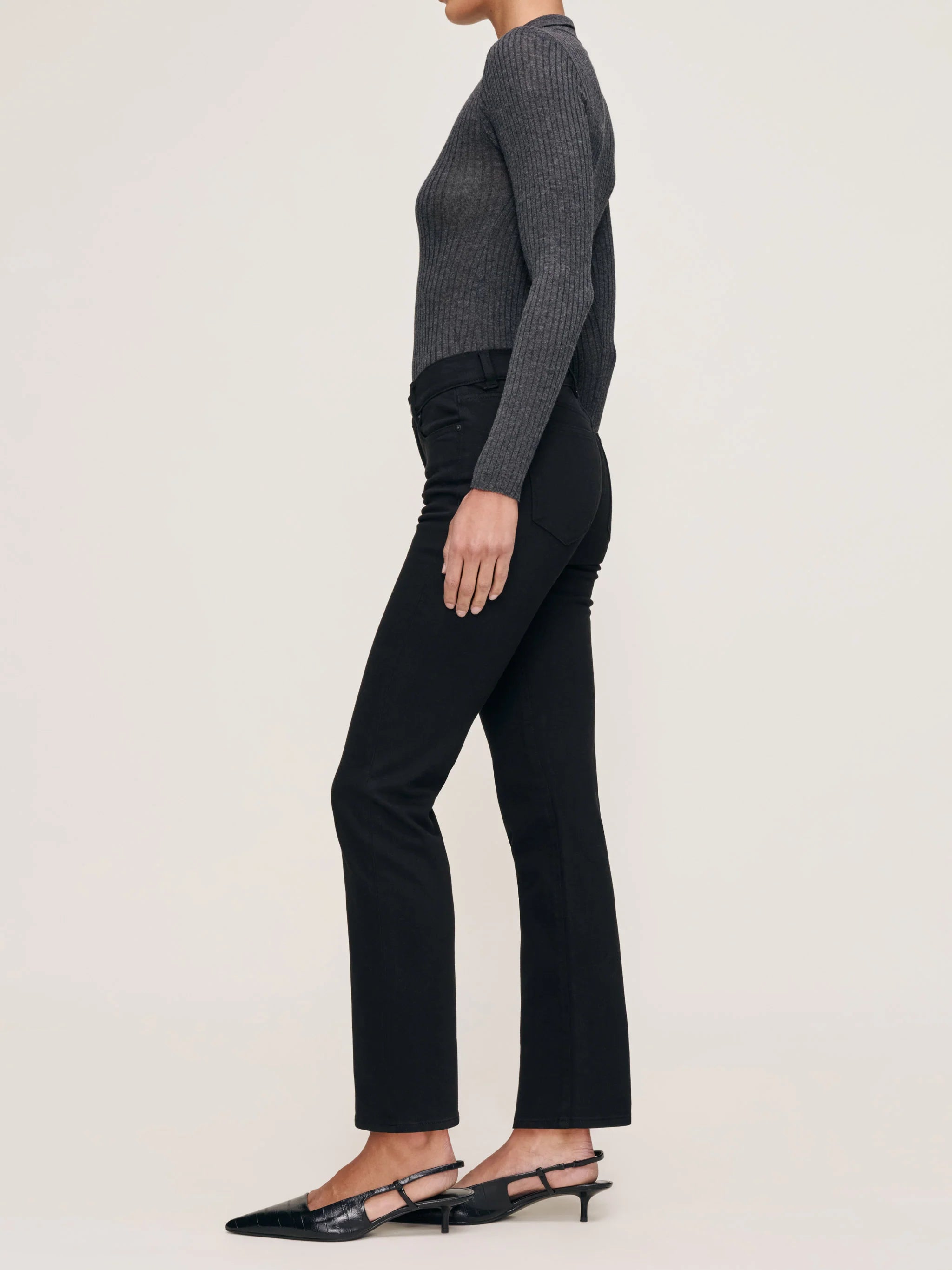 Mara Strait Mid Rise Instasclupt Ankle - Black