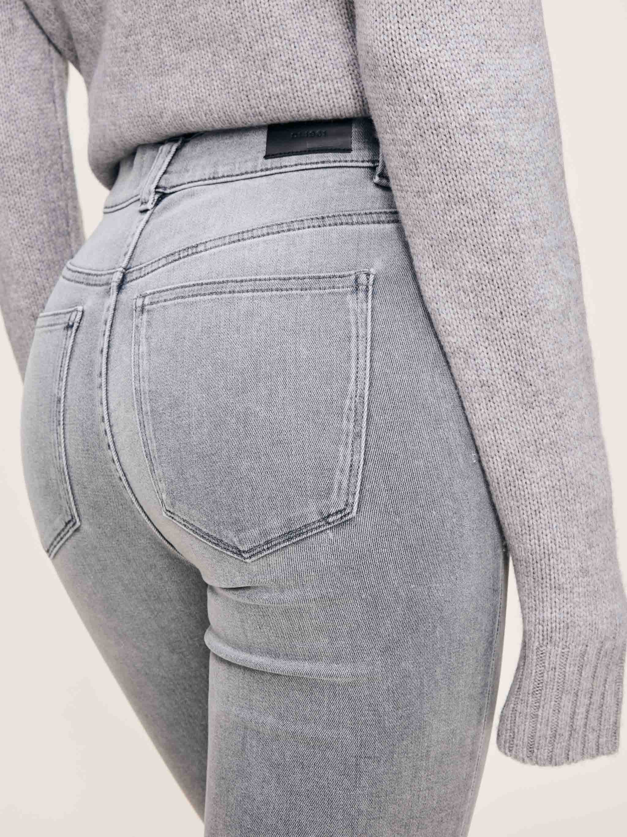 Bridget Boot High Rise Instasculp Crop Jeans - Grey Cove